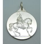 A silver Hackney Horse Society medal hallmarked Birmingham 1911, Mappin & Webb, 49.5g, 45mm