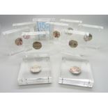 Ten cased Beatrix Potter 50p coins