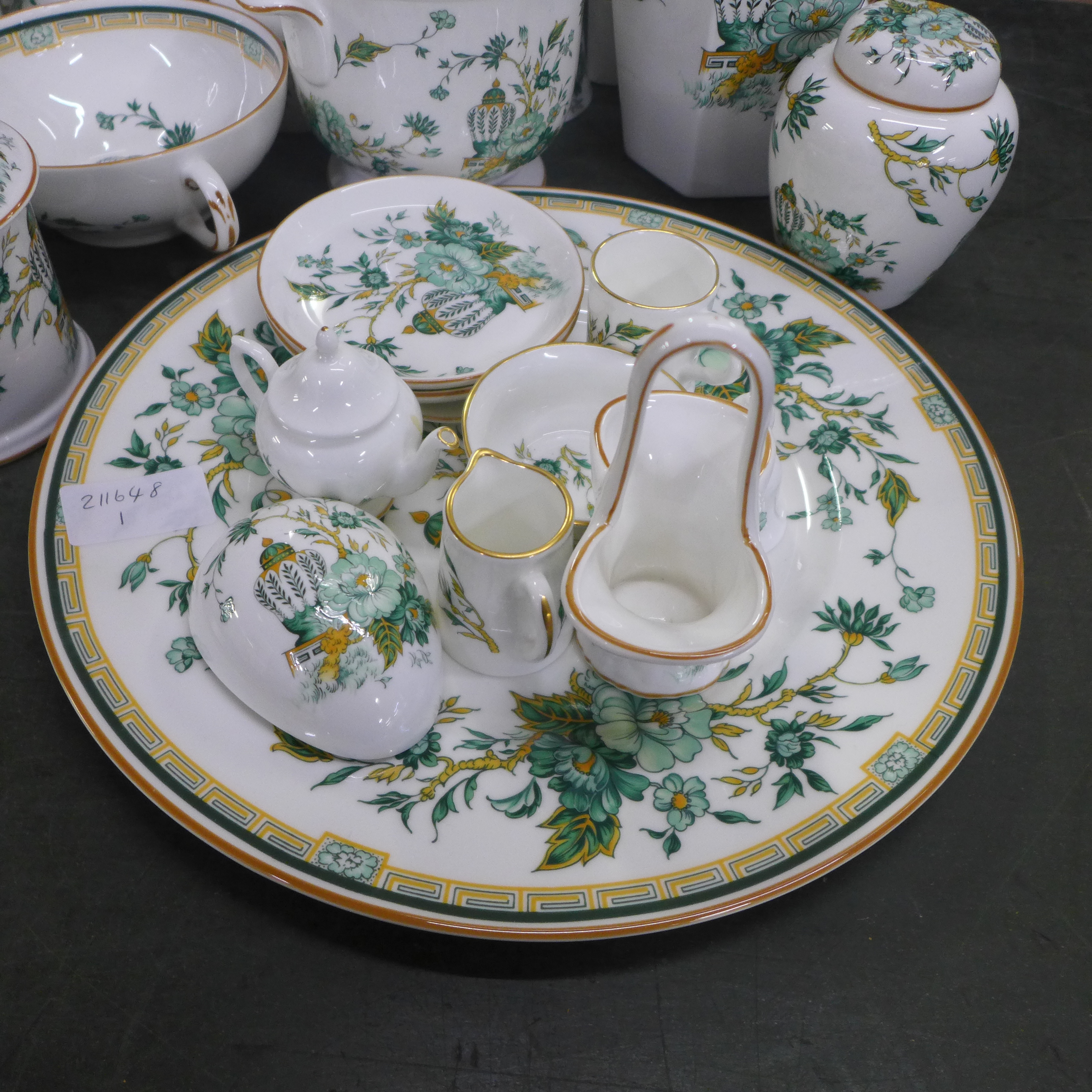 A collection of Coalport Kowloon and Crown Staffordshire china including vases, a plate, a lidded - Image 2 of 3