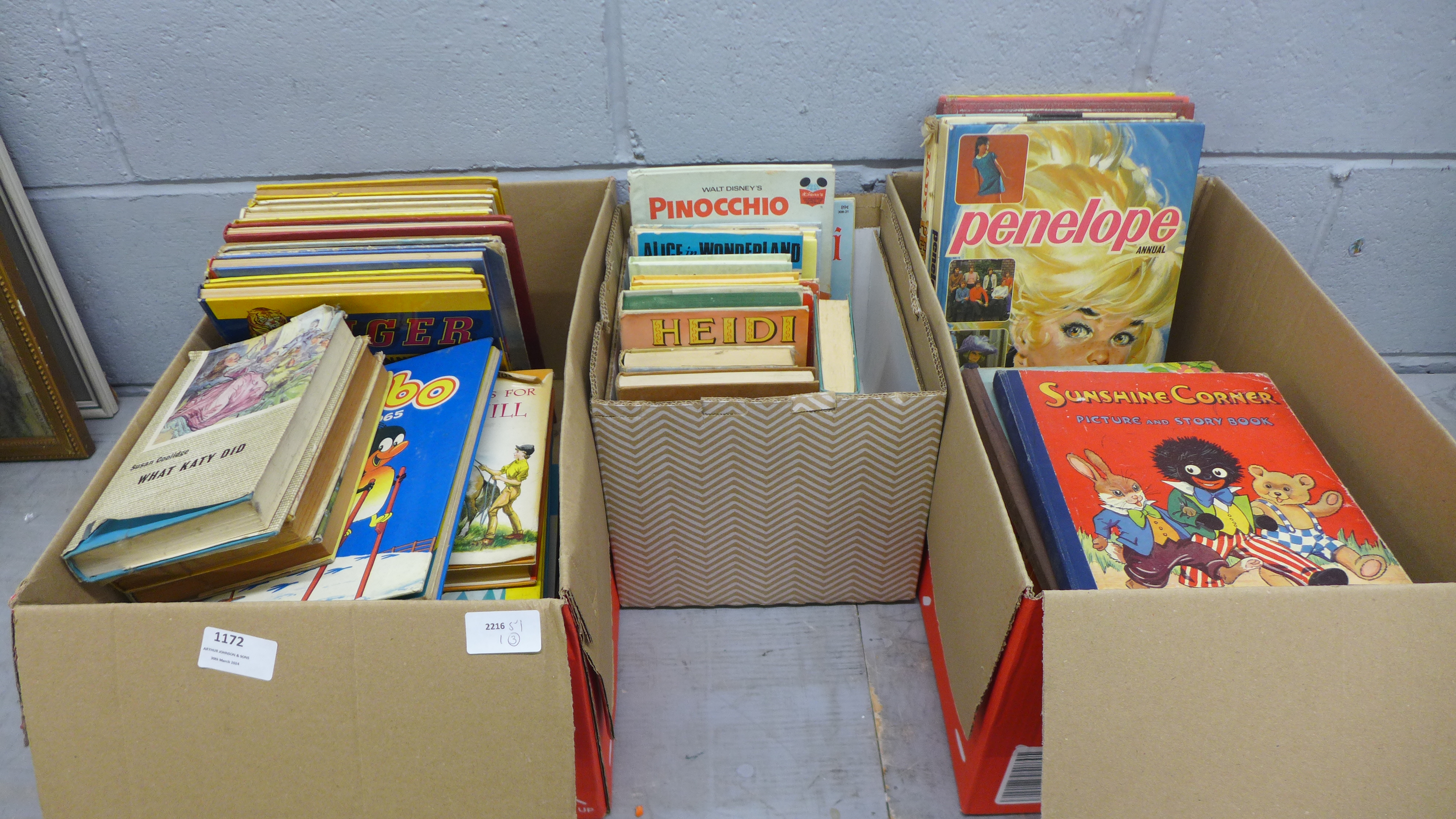 Three boxes of mid 20th century and later childrens books **PLEASE NOTE THIS LOT IS NOT ELIGIBLE FOR