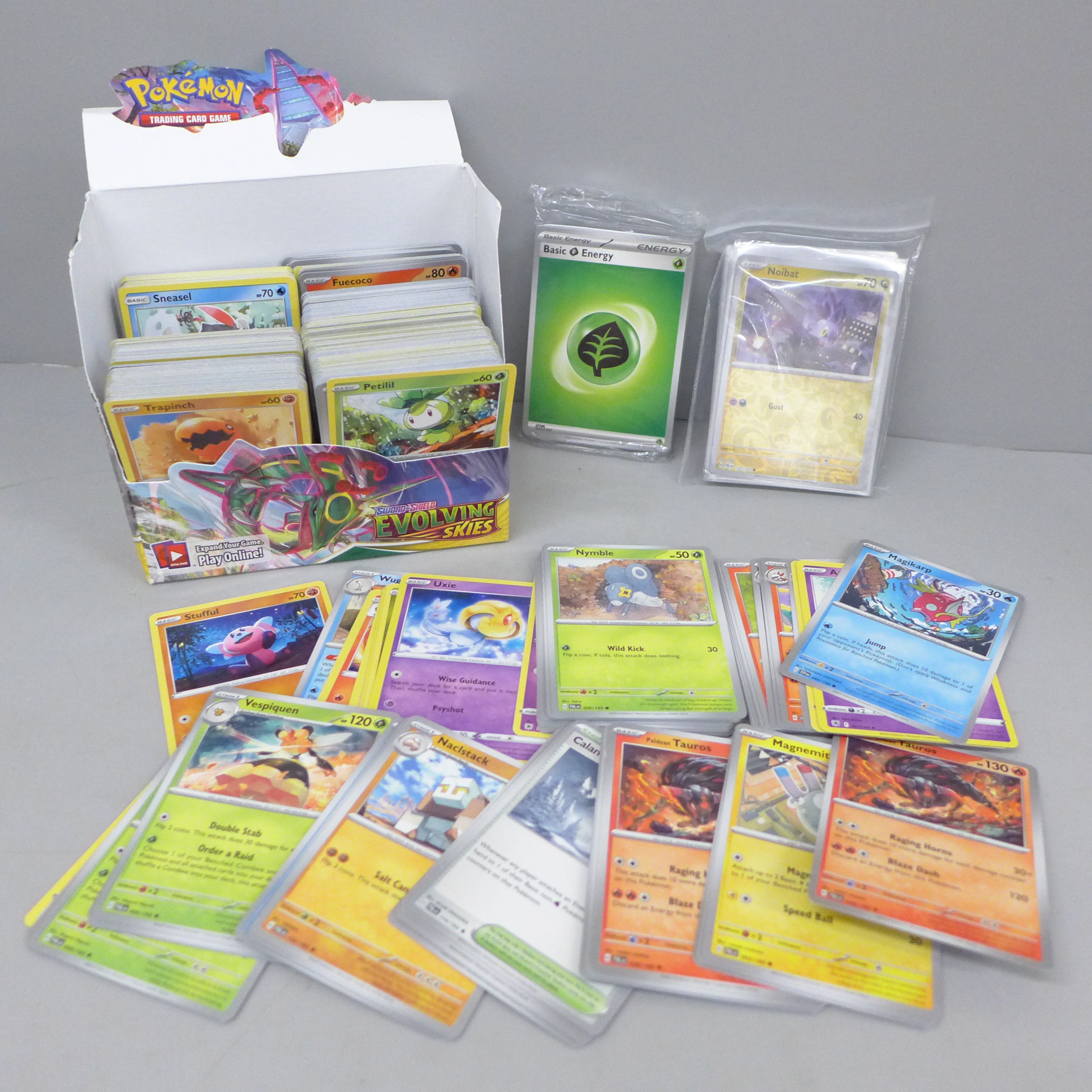 500 x Pokemon cards, including 30 holographic cards, various sets in collectors boxes