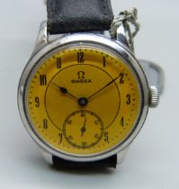 An Omega wristwatch with 30T2 calibre movement