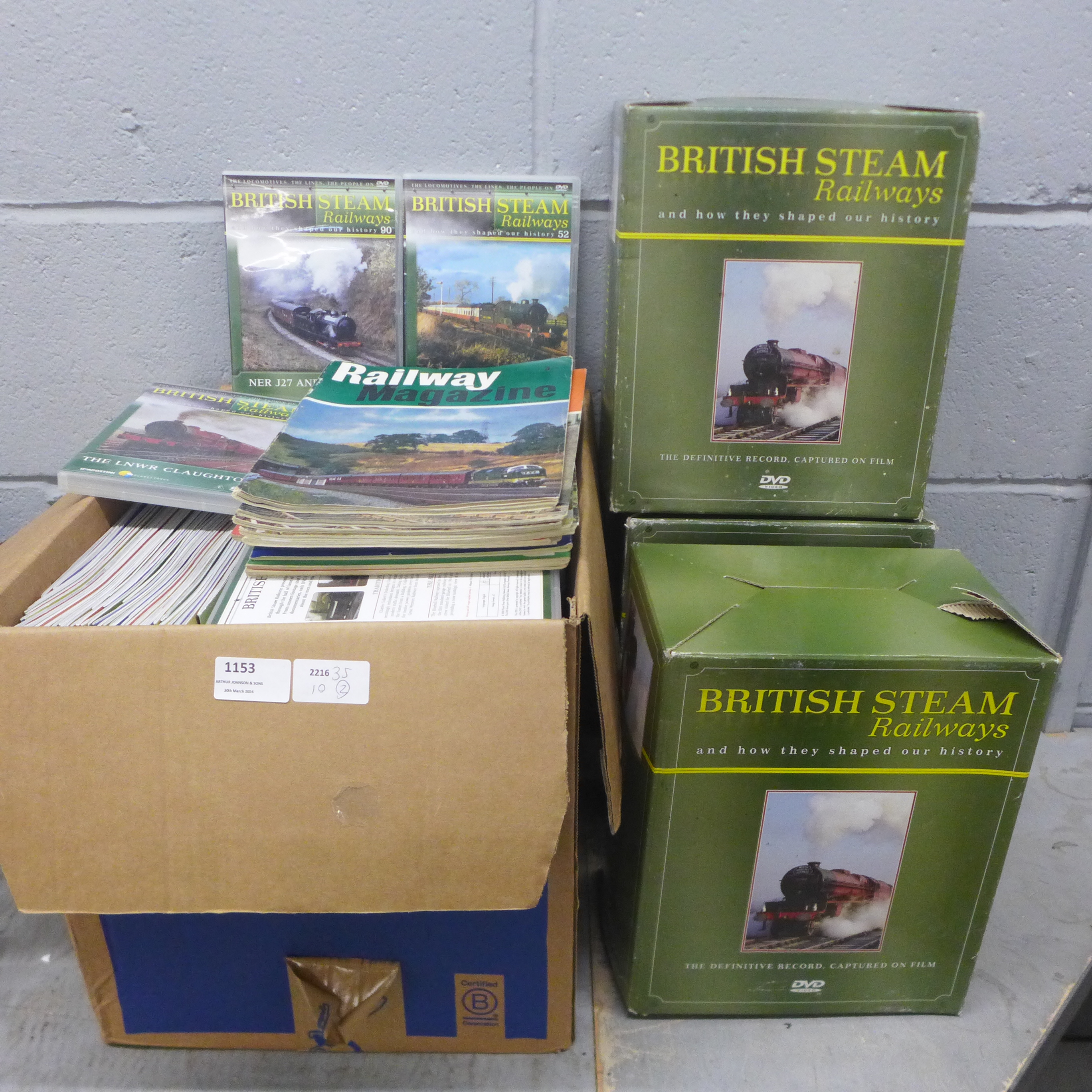 A collection of British steam DVDs and books **PLEASE NOTE THIS LOT IS NOT ELIGIBLE FOR POSTING