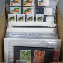 A box of stamps on stock sheets, booklets, etc., all identified and catalogued at over £1,500