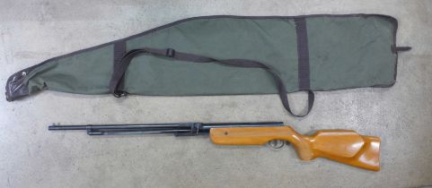 A Relum Tornado .22 air rifle with soft case