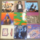 Fifteen LP records from 1980s and 1990s, The Specials, Michael Jackson, The Jesus and Mary Chain,