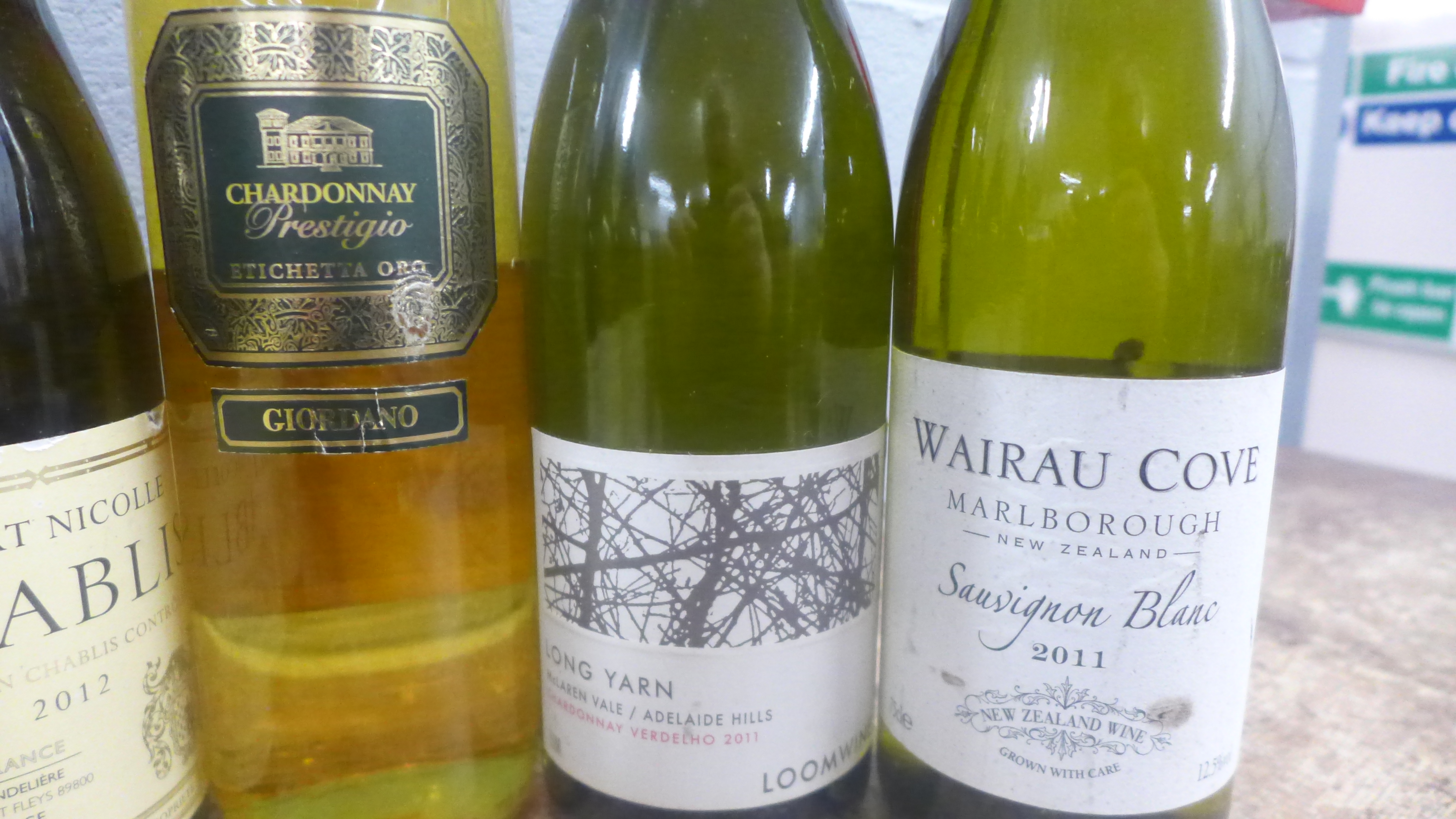 Six bottles of white wine, three bottles of chablis, two chardonnay, one sauvignon blanc **PLEASE - Image 2 of 6