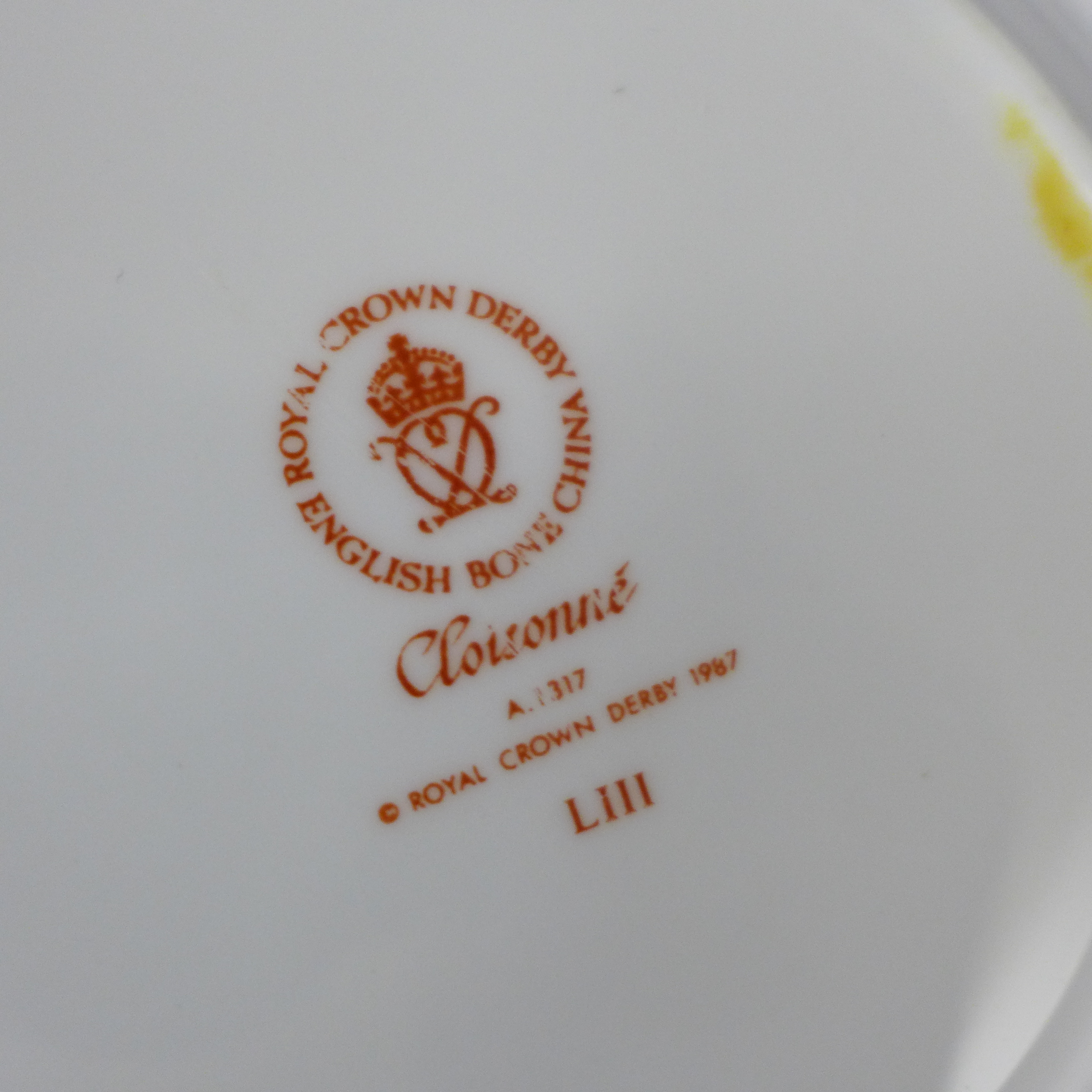 A Royal Crown Derby Cloisonne tea and dinner service, eight setting, second quality - Image 6 of 6