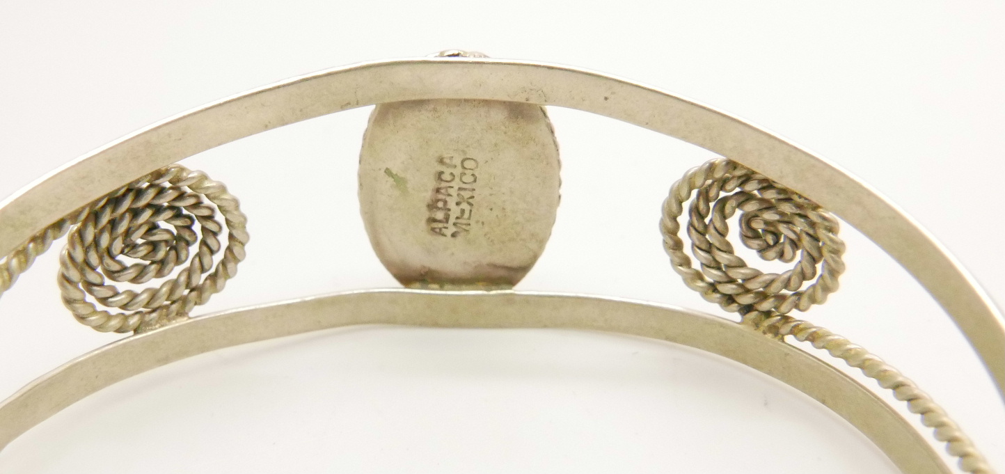 A Mexico silver bangle and a 925 silver bracelet - Image 3 of 4