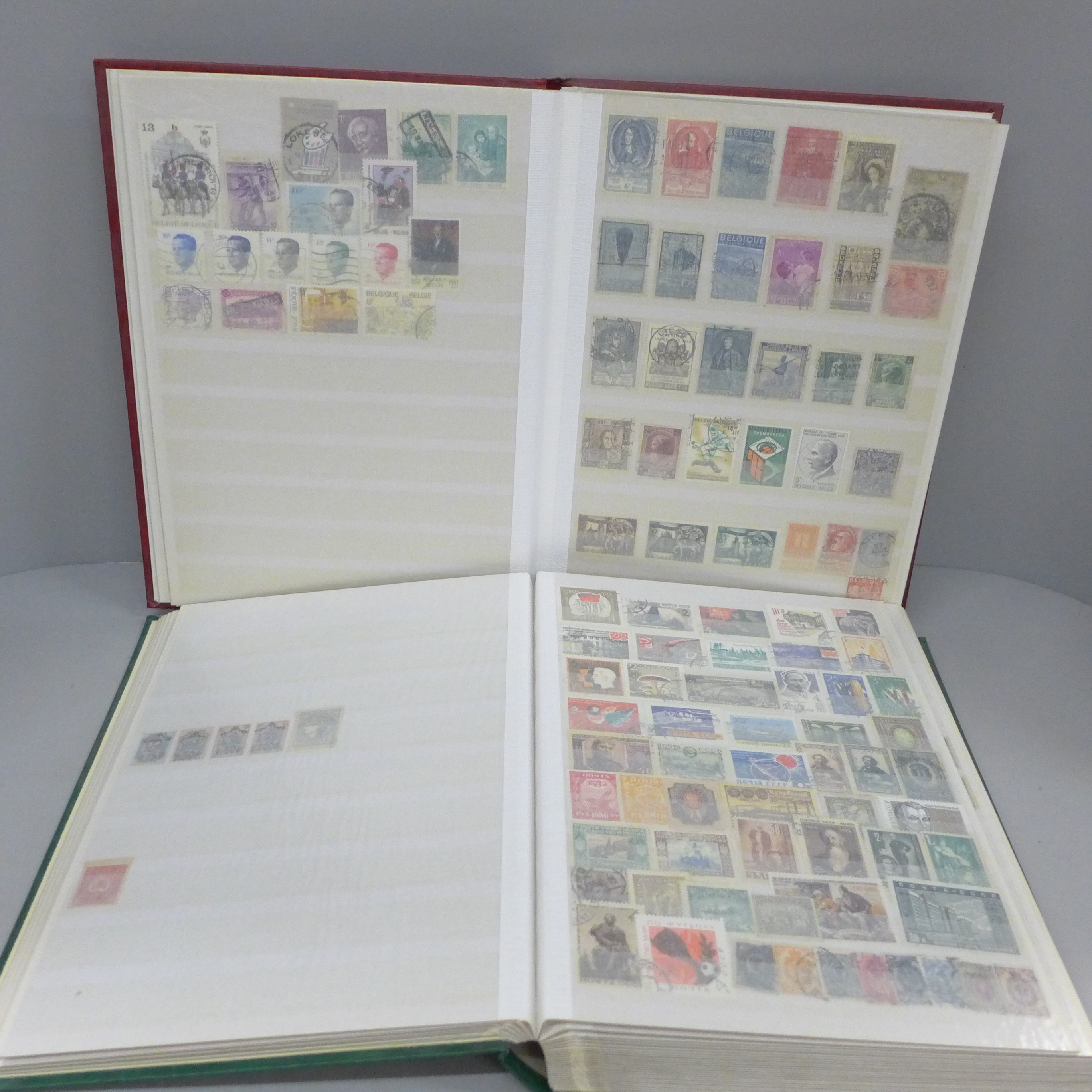 A box file of World stamps in two albums - Image 2 of 7