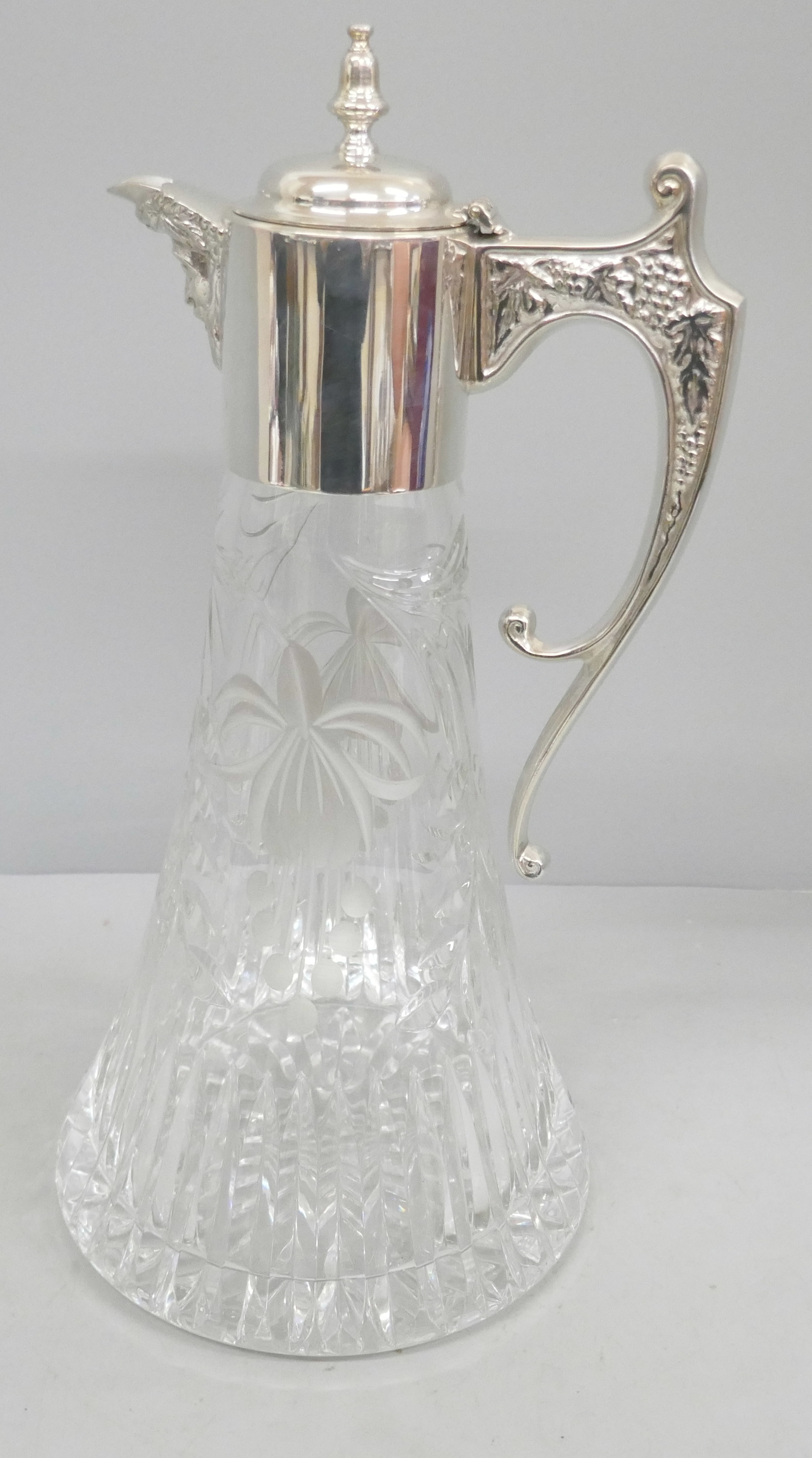 A silver topped glass claret jug, Sheffield 2008 - Image 4 of 4