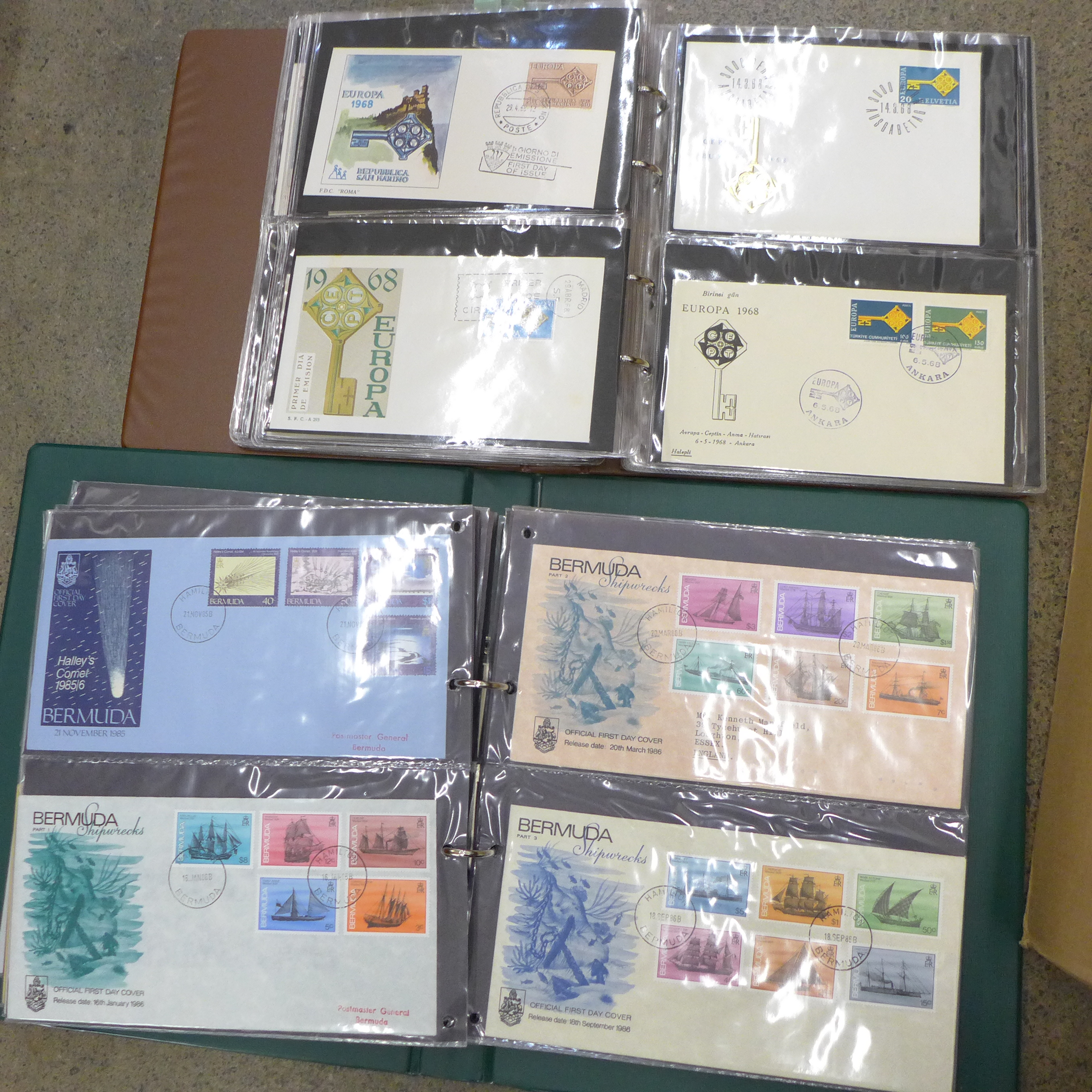 A box of stamps, worldwide first day covers in albums and loose - Image 3 of 5