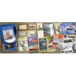 Titanic reproduction photographs, postcards and related books