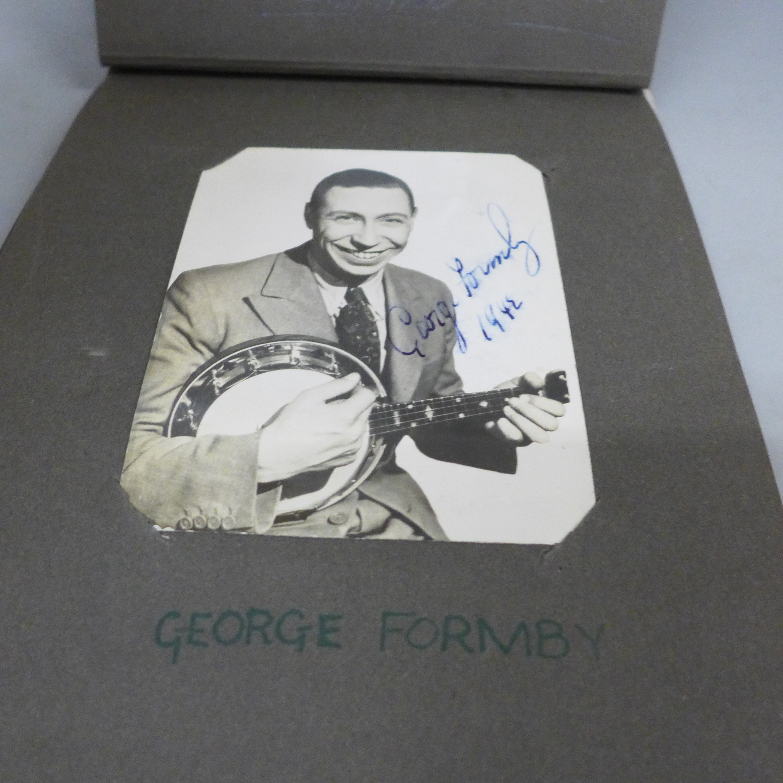 An album of signed celebrity publicity photographs, over 20 signed and facsimile autographs - Image 4 of 9