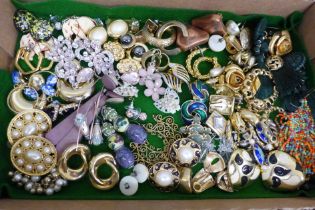 Over 60 pairs of costume earrings