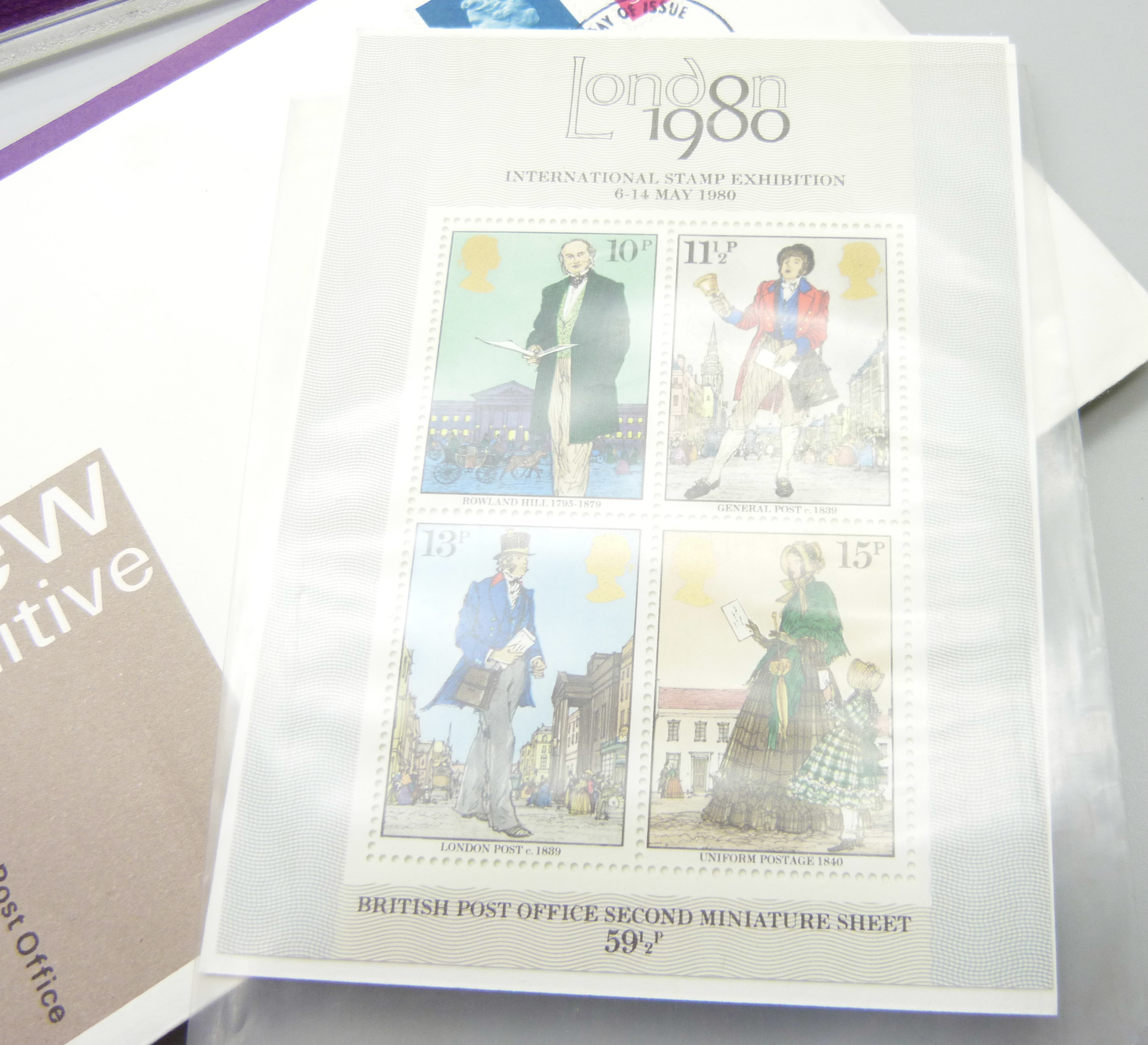 A 1980 First day cover with London 1980 Post Office Miniature Sheet and a 1980 Coinage of GB and - Image 2 of 4