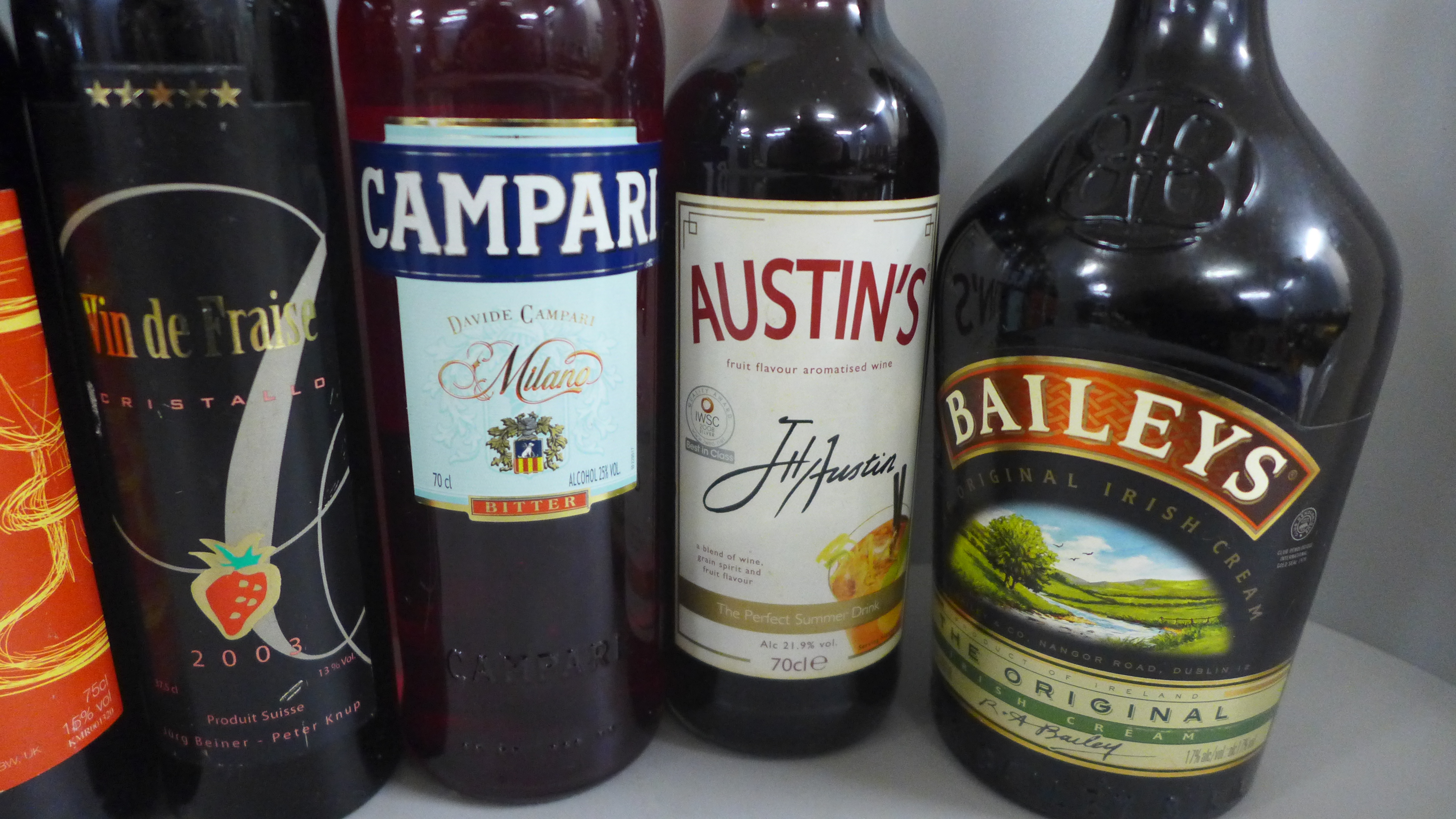 Eight bottles of assorted wines and spirits including Martini, Sherry, Campari, Baileys - Image 2 of 4