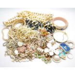 A collection of gold-tone jewellery including rolled gold