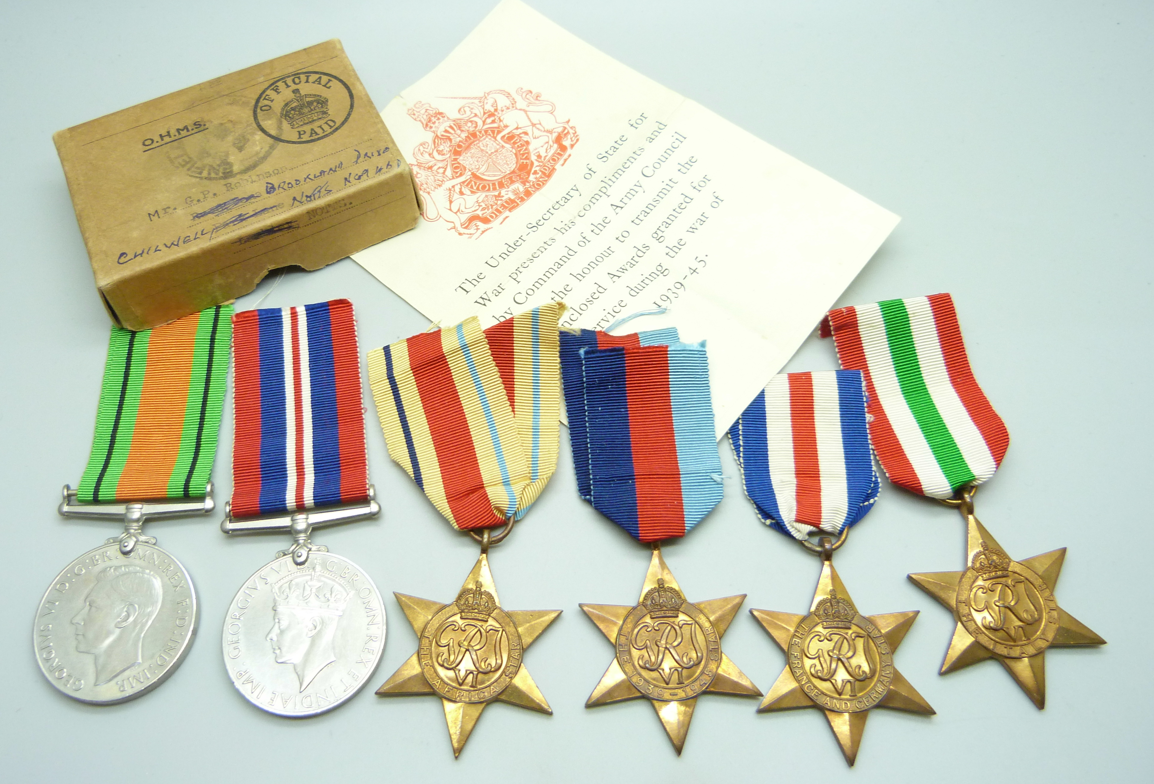 A group of six WWII medals - Image 2 of 6