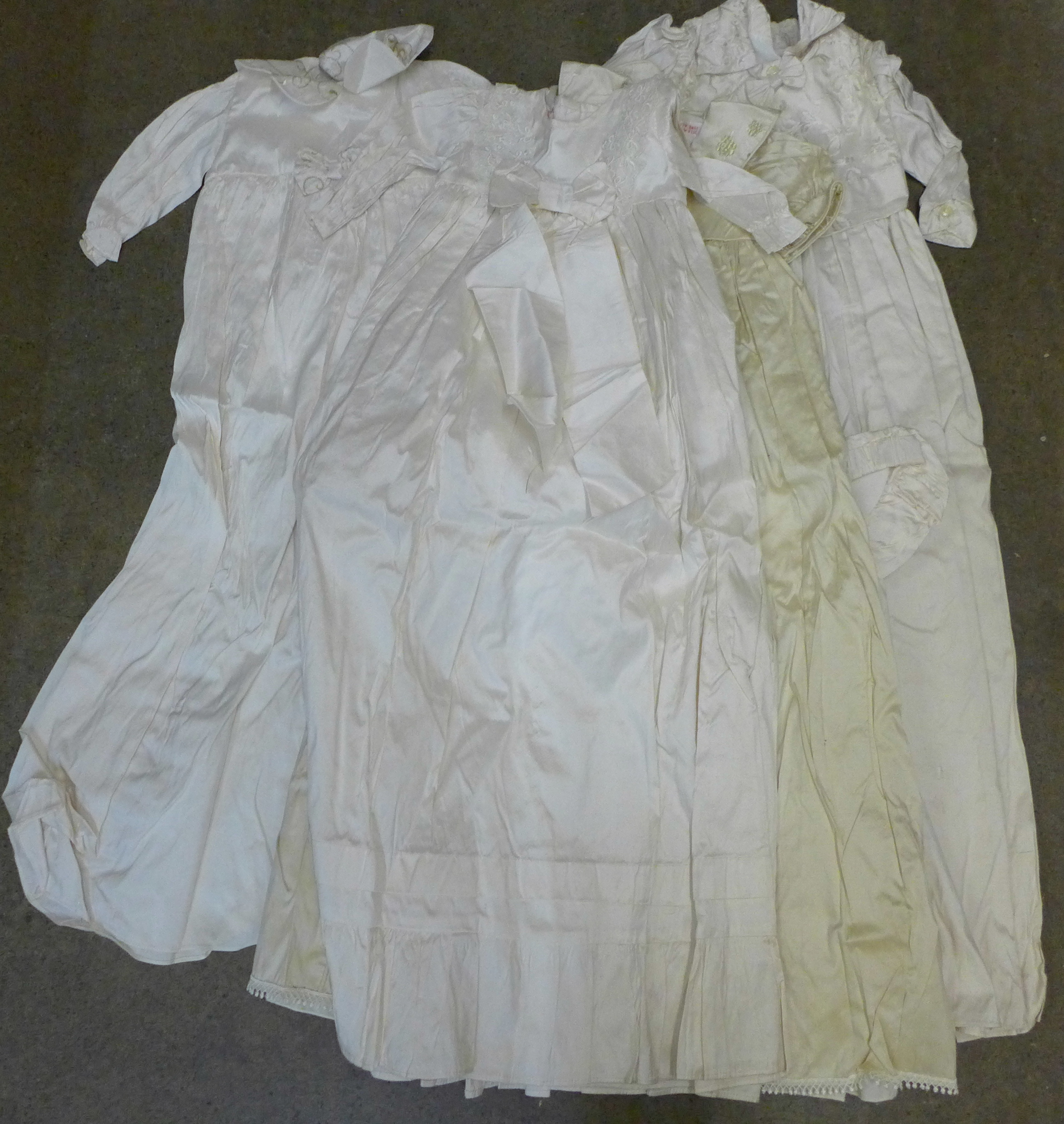 Six silk christening gowns, some with tags by Christine Ann - Image 7 of 8