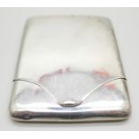 A silver cigarette case, 85g, 68mm x 87mm