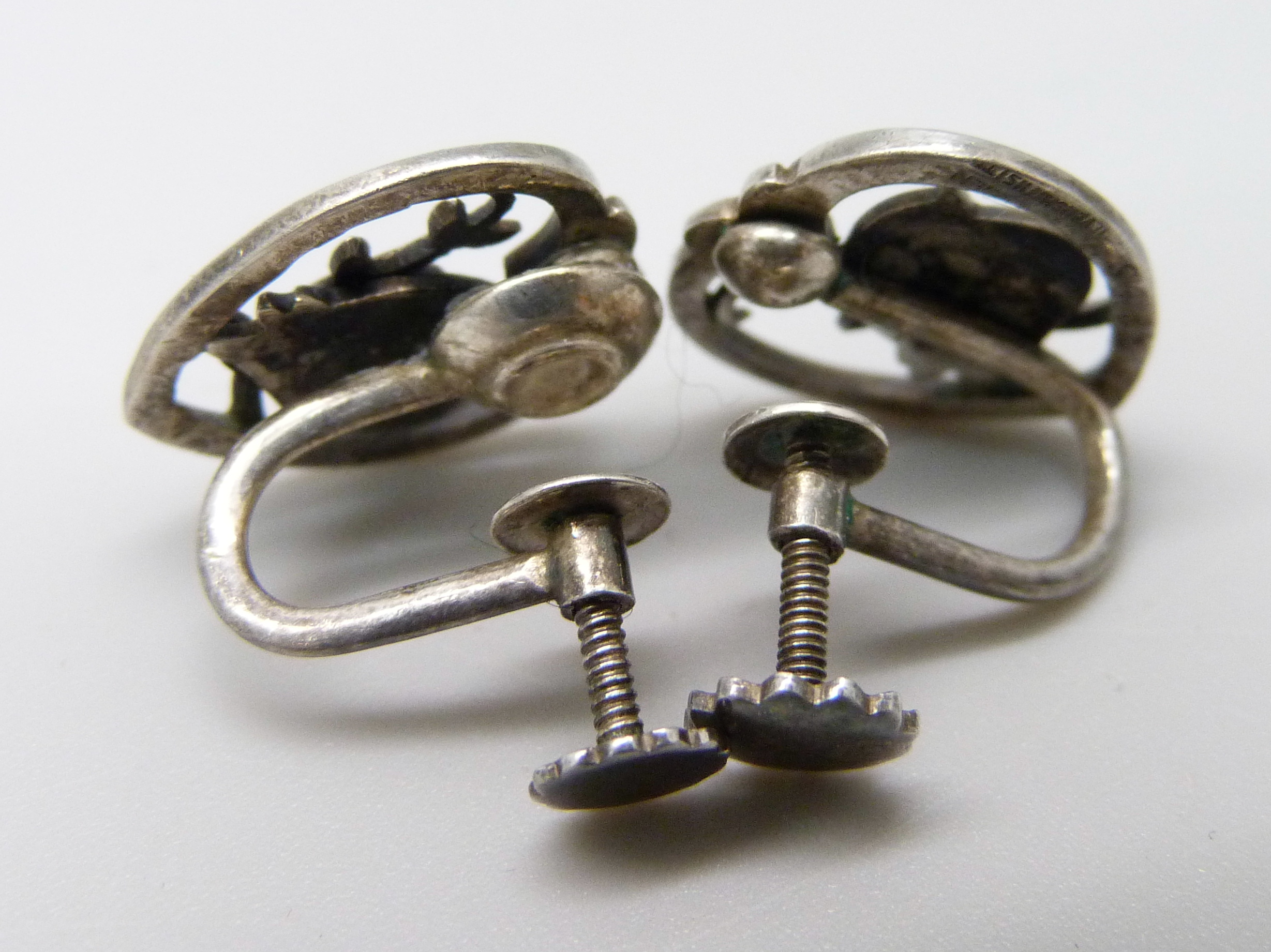 A pair of Georg Jenson earrings by Arno Malinowski, screw backs - Image 2 of 2