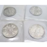 Four florin coins, 1904, 1910, 1912 and 1919