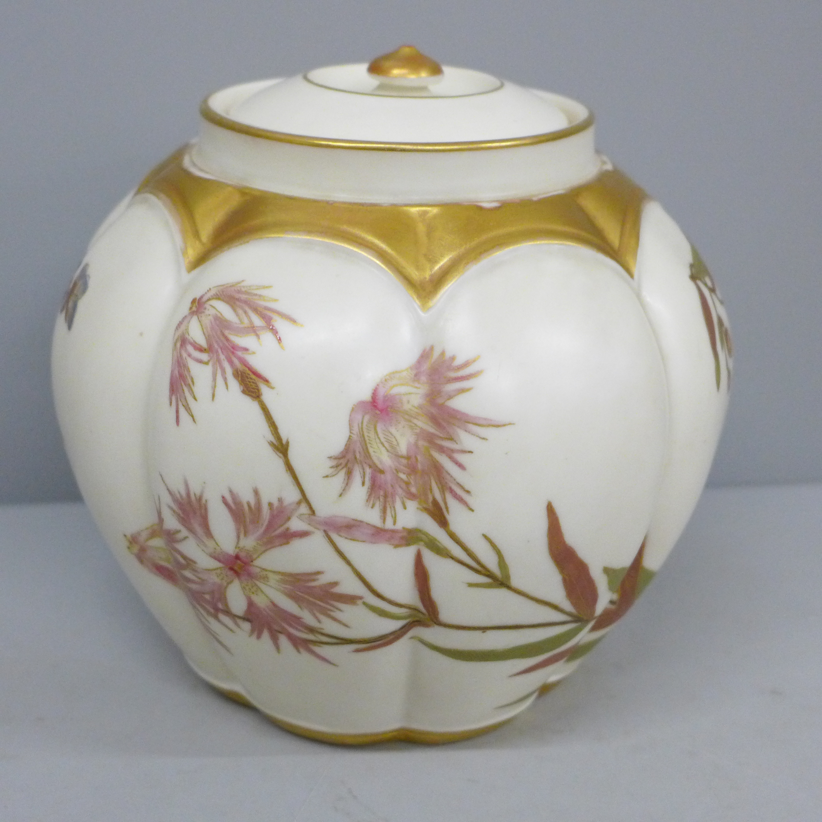 A Royal Worcester pot pourri and cover, 1313 backstamp, lacking outer top - Image 3 of 7