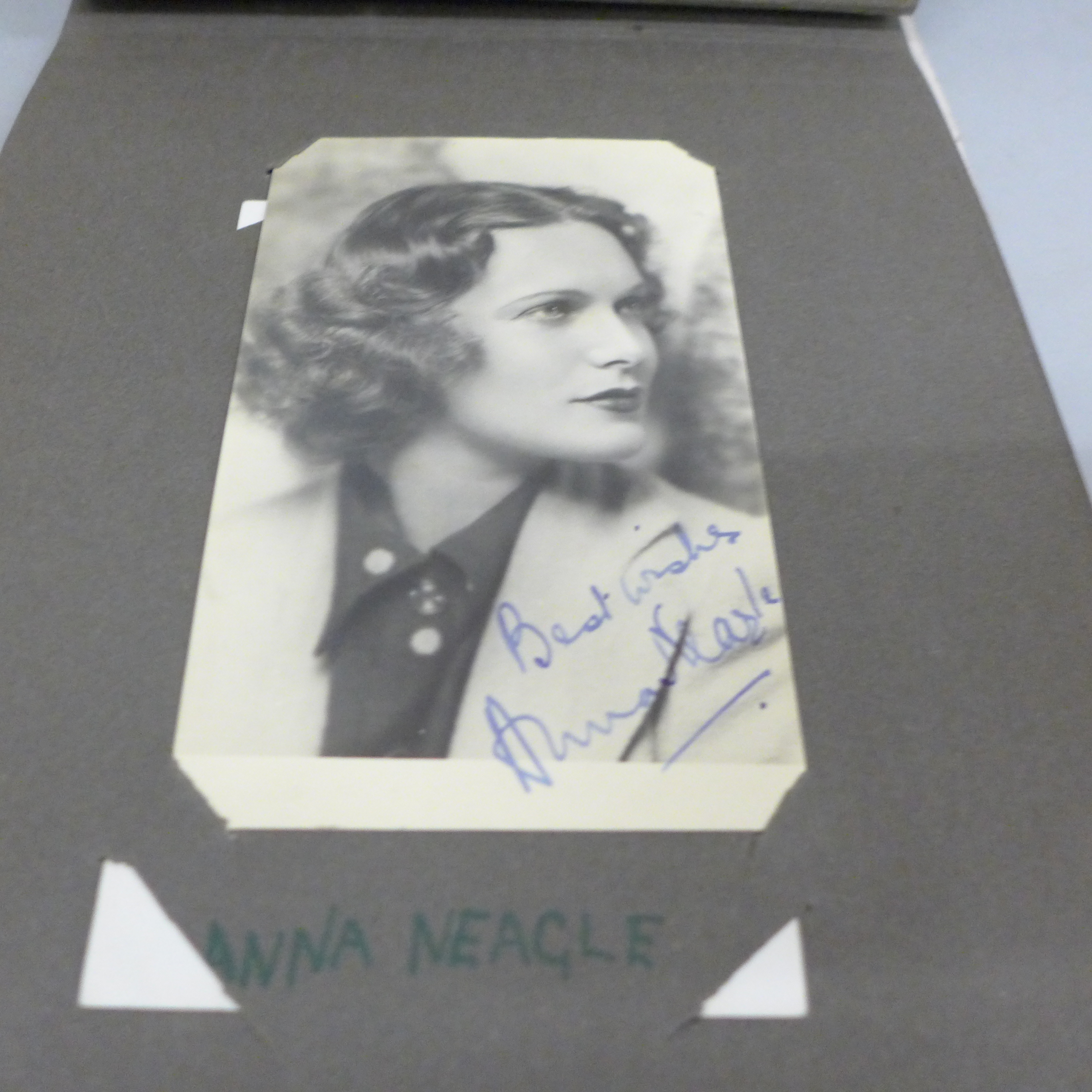An album of signed celebrity publicity photographs, over 20 signed and facsimile autographs - Image 8 of 9
