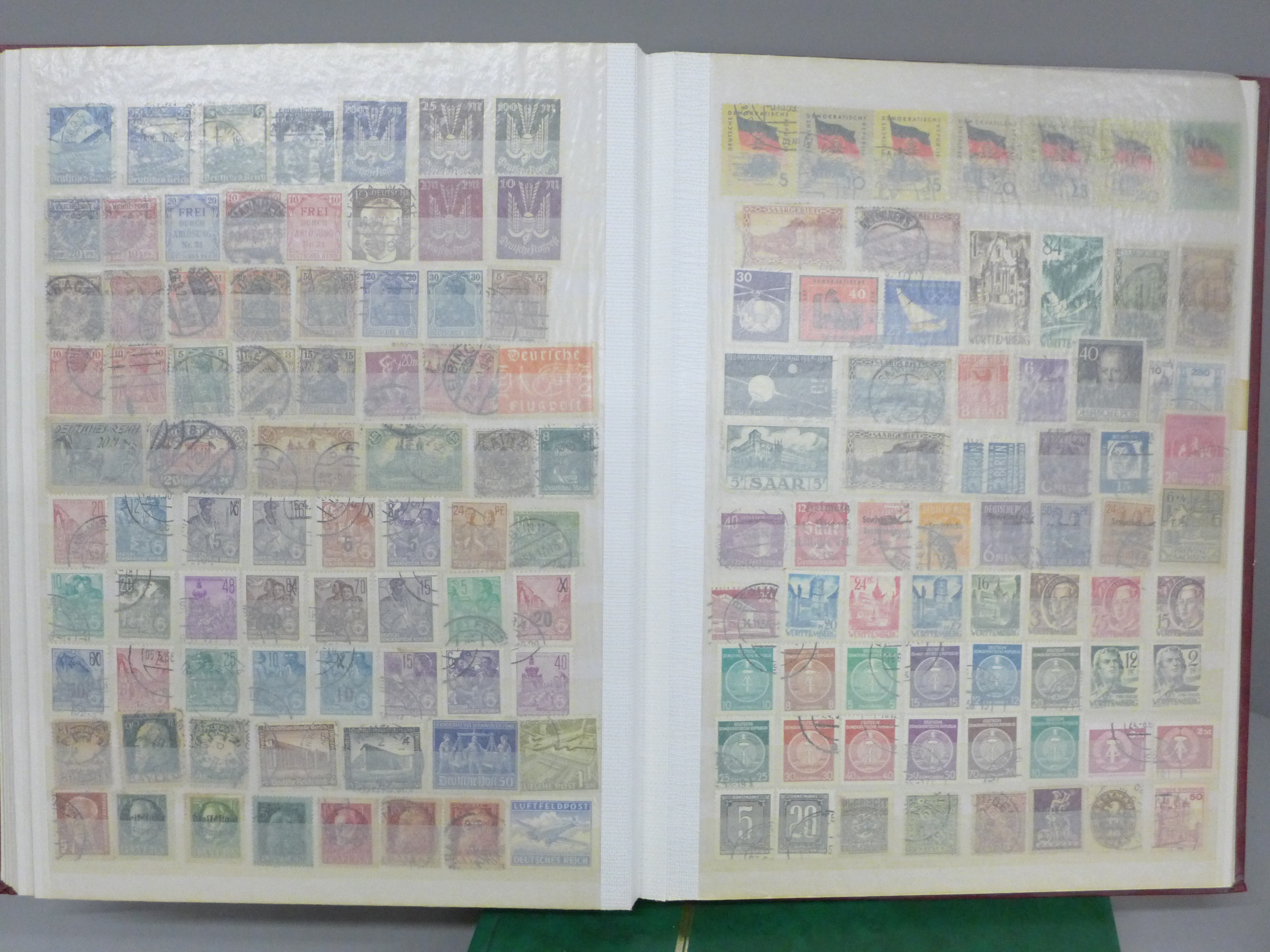 A box file of World stamps in two albums - Image 6 of 7