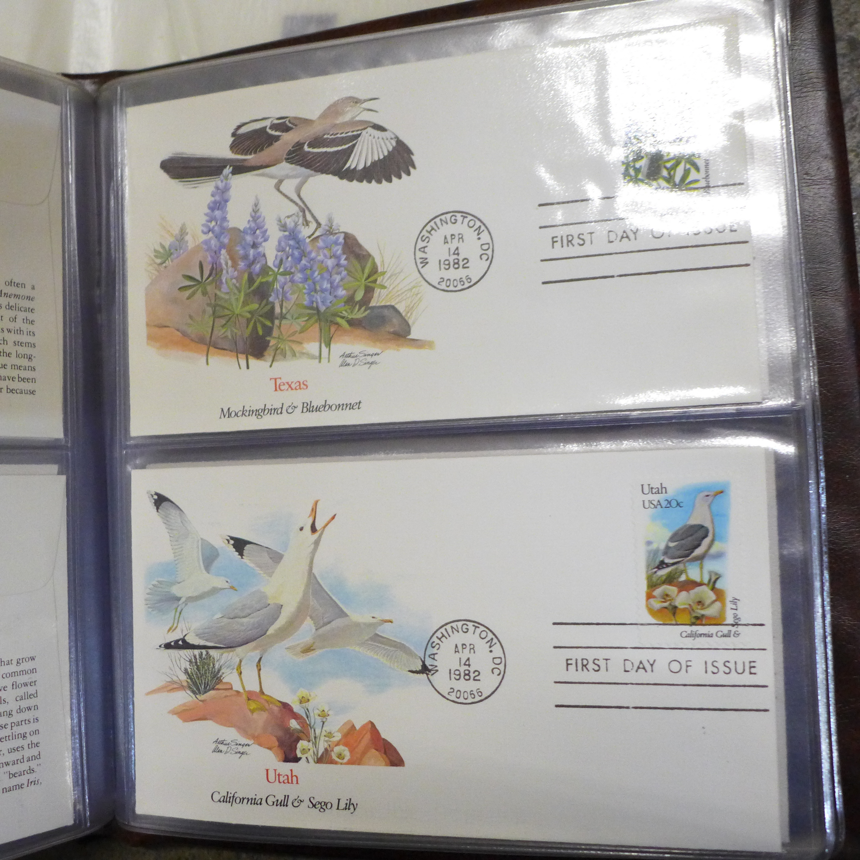 A collection of stamp albums and first day covers including 'Birds & Flowers of the 50 States', - Image 7 of 9