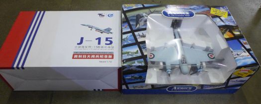 Terebo 1:72 J-15 Chinese Naval plane & Franklin Mint 1:48 Mosquito Night Fighter