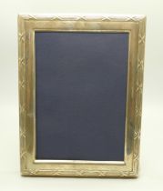 A silver photograph frame, height 15.5cm