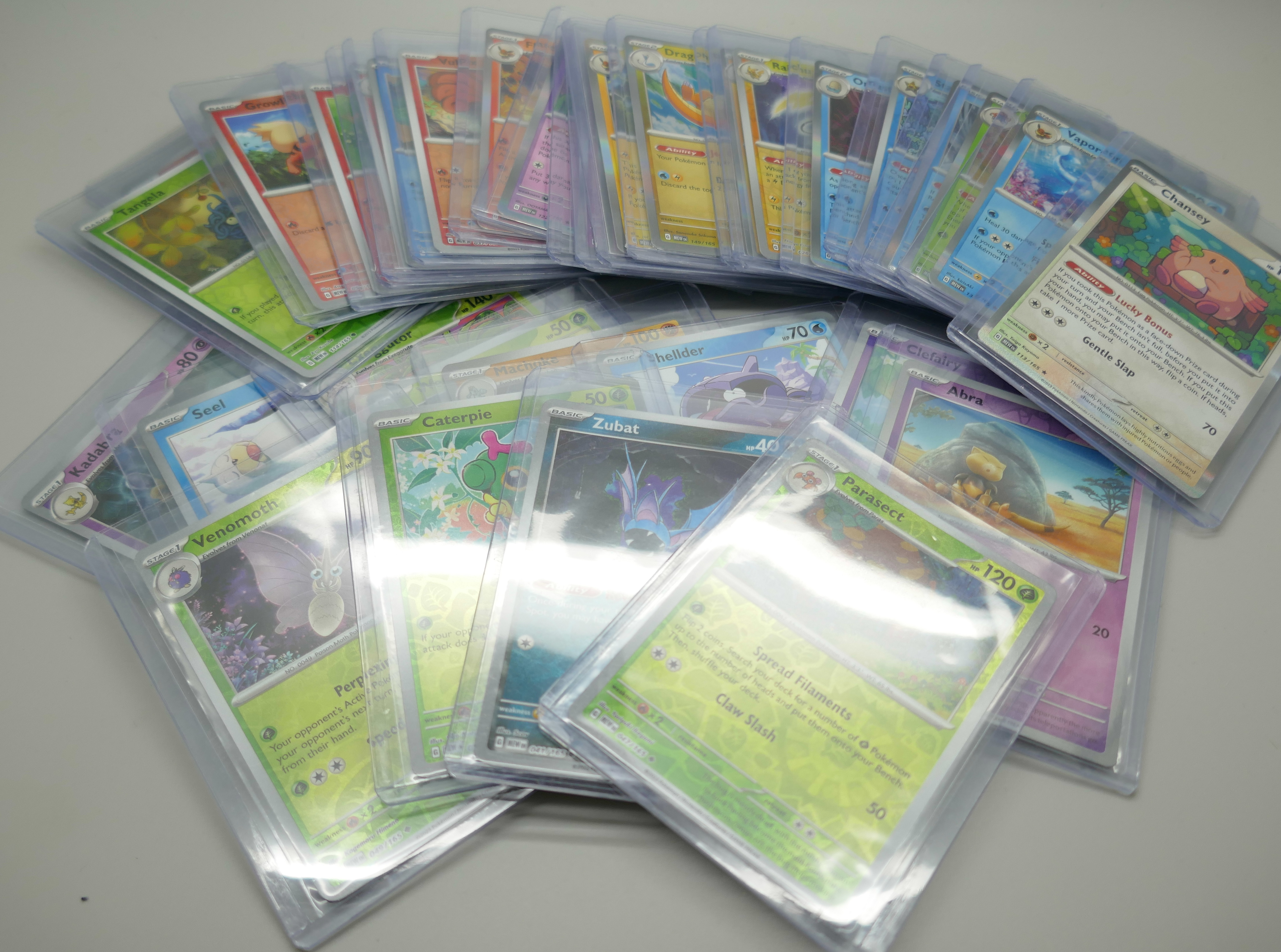34 x 151 Scarlet & Violet Holographic Pokemon cards , including 15 x Black star rares, 19 common,