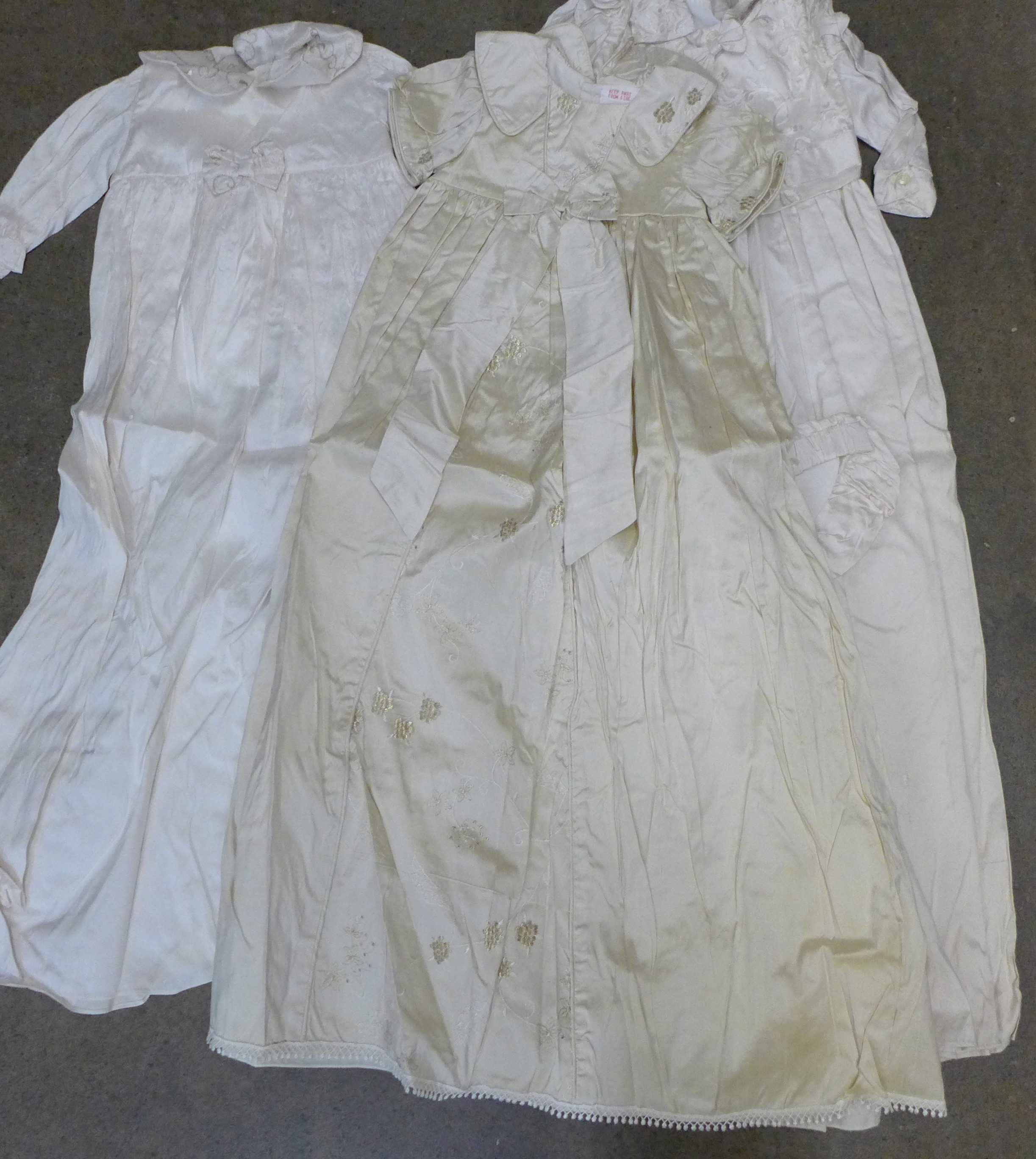 Six silk christening gowns, some with tags by Christine Ann - Image 6 of 8