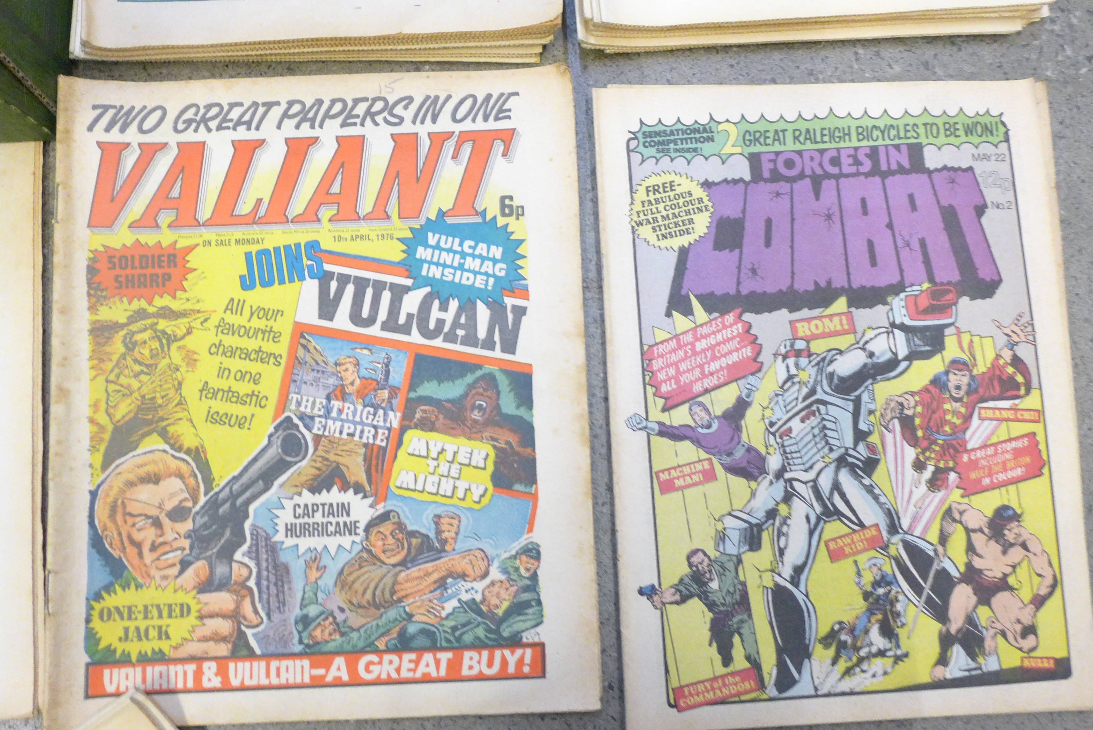 1970s/1980s comics The Crunch, Spike, Valiant, Spiderman - Image 2 of 3
