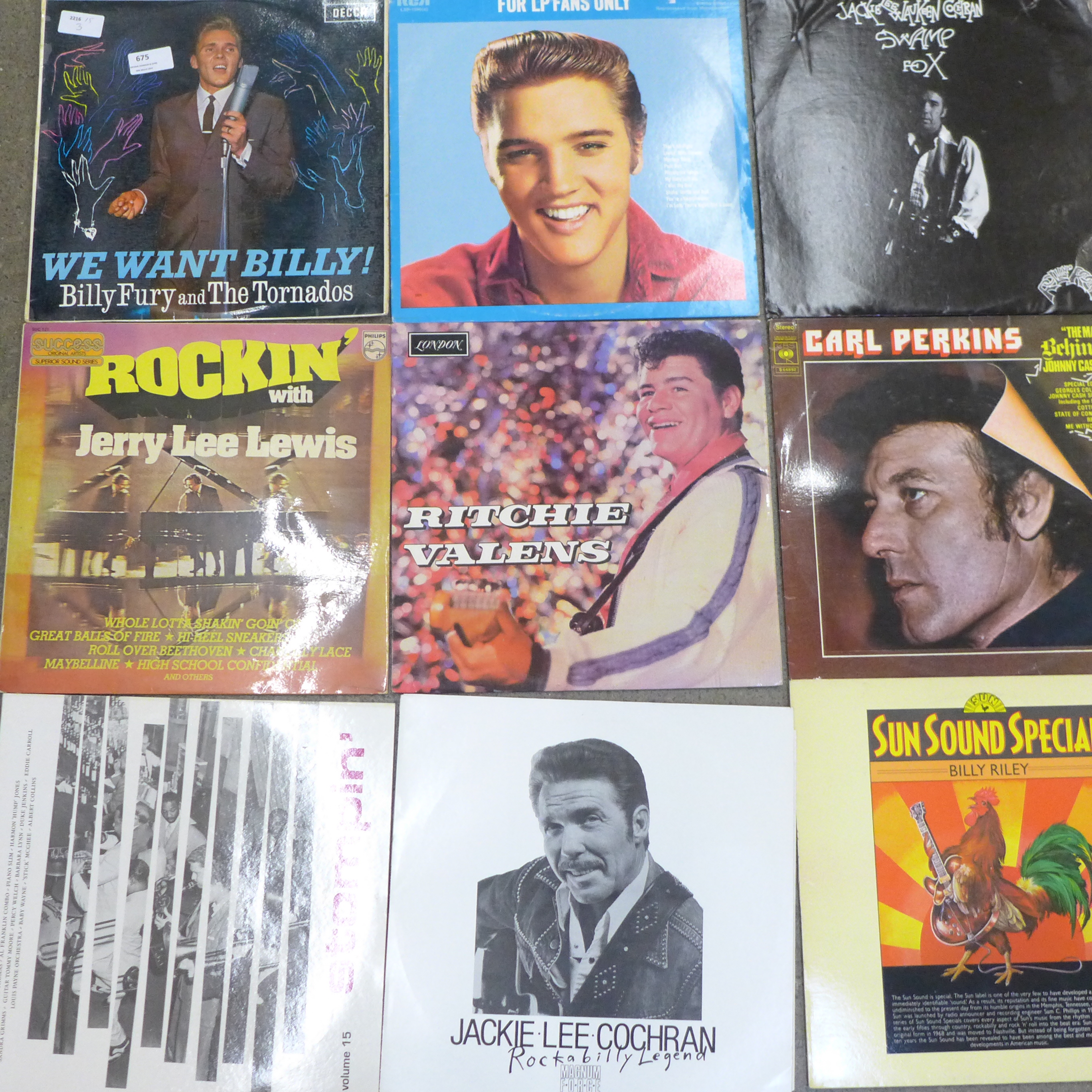 Eighteen rock n roll, rockabilly and doo-wop LP records