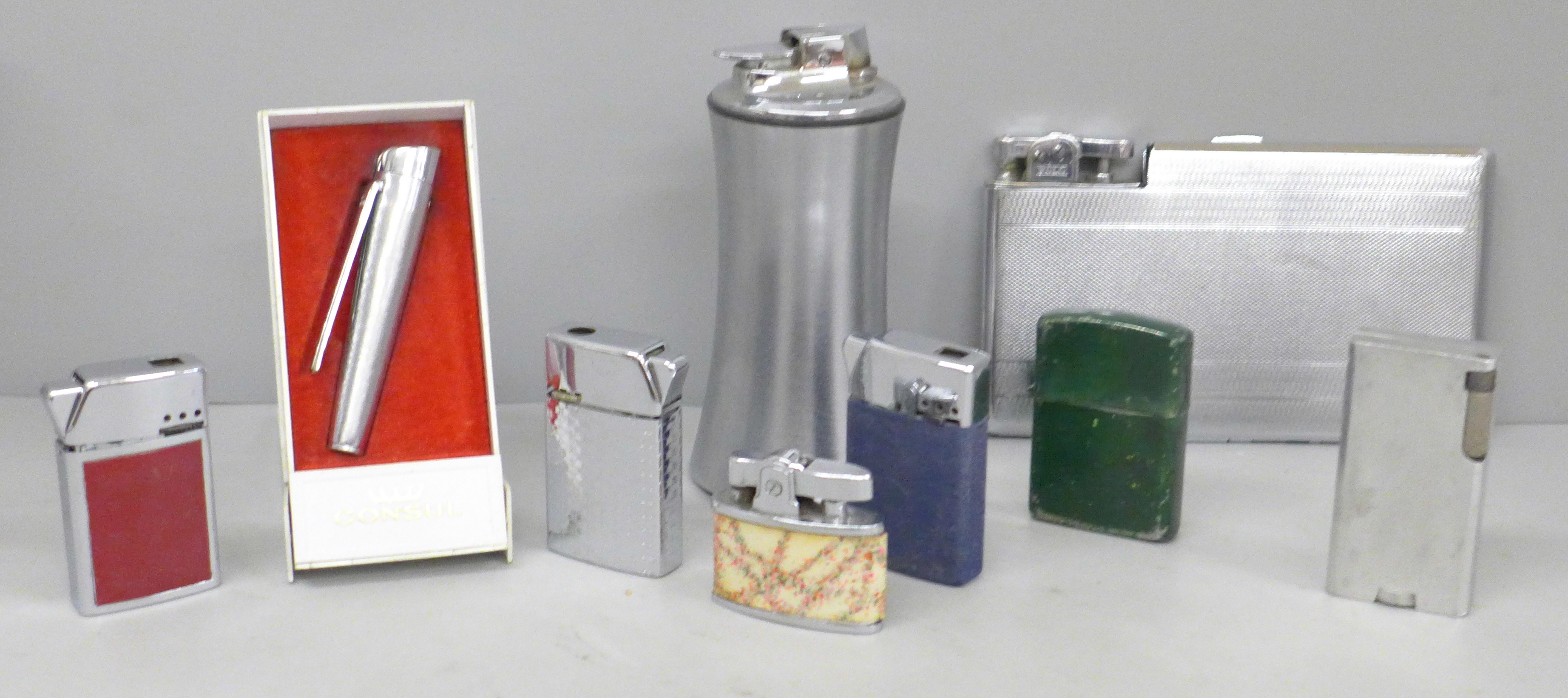 A collection of vintage lighters