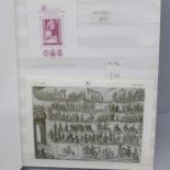 A Stock book of Worldwide stamps mini sheets and sheetlets, 57 sets with a catalogue value of £1000