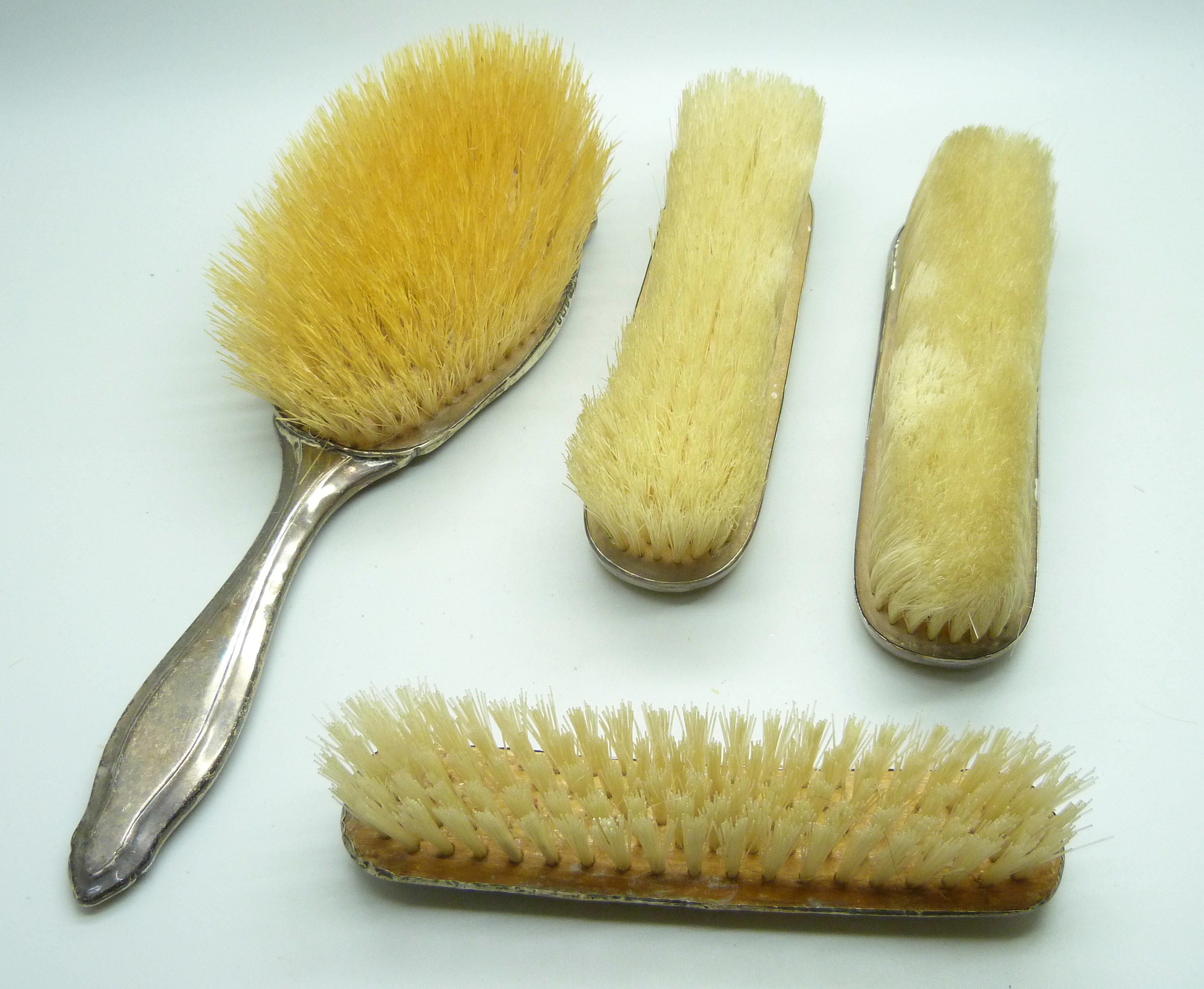 Four silver backed brushes - Image 6 of 6