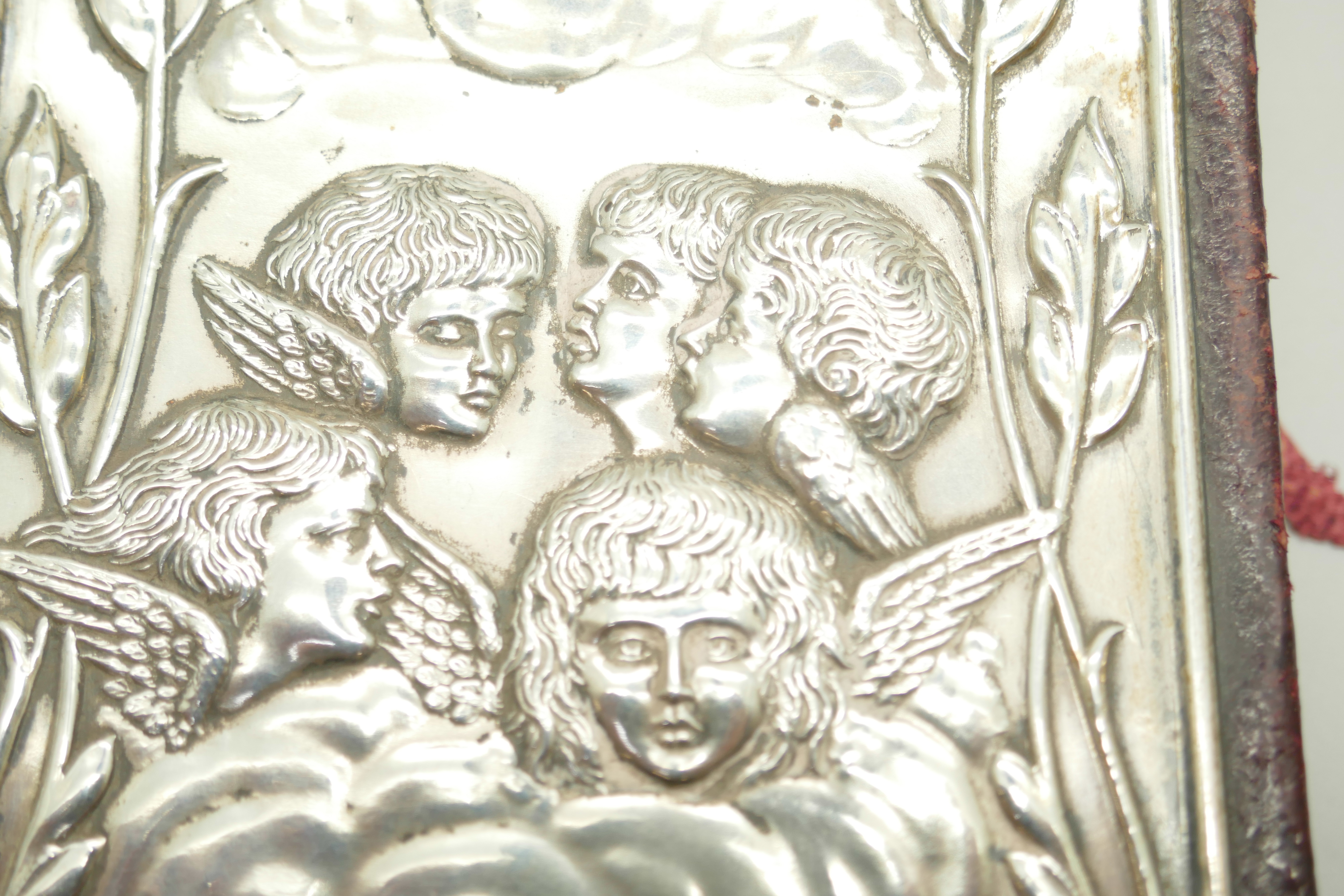 A silver fronted Longfellow Birthday Book, with Reynolds Angels detail - Image 5 of 5