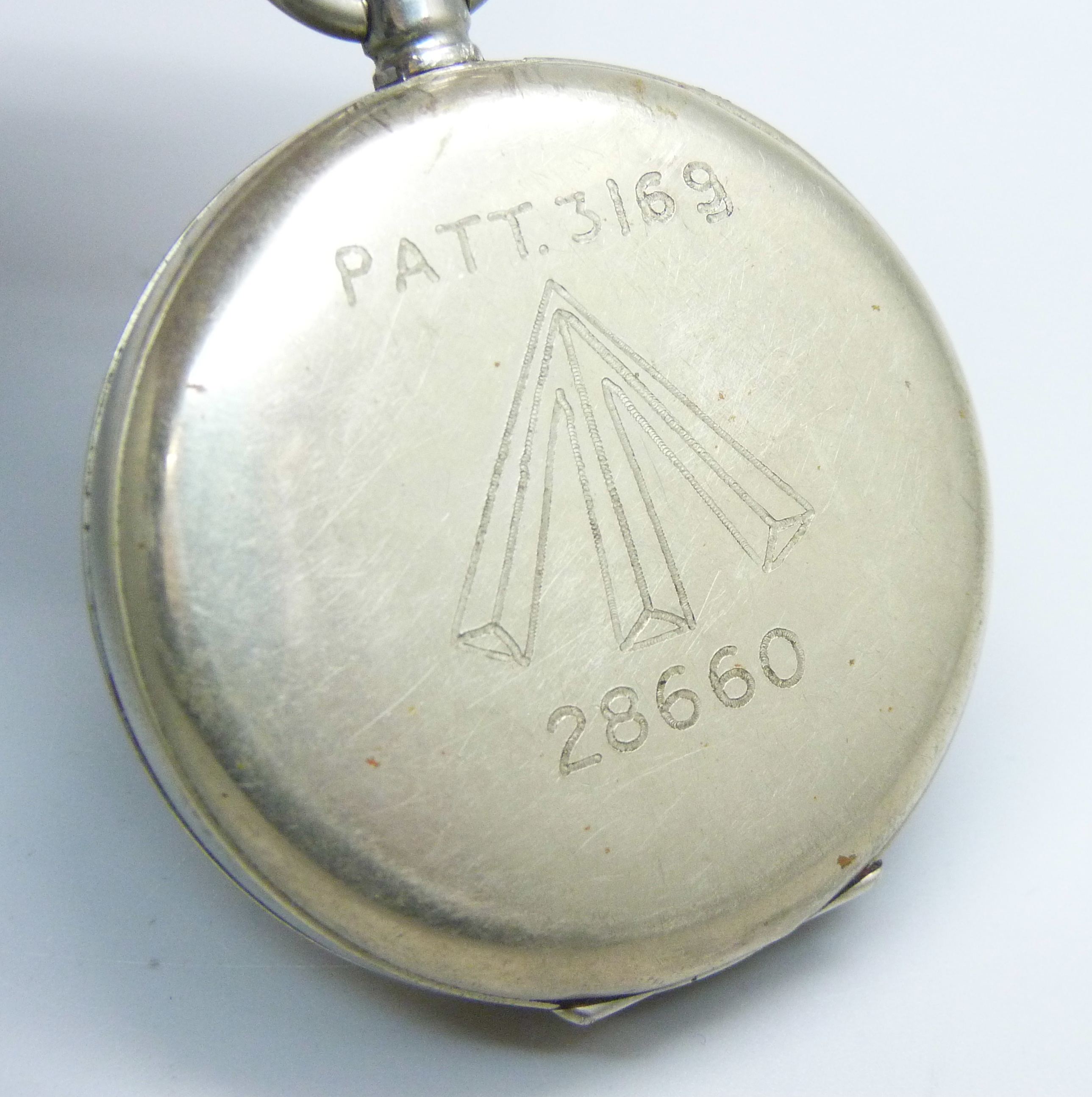 A military pocket watch by Minerva, with broad arrow inscription to reverse and engraved 28660, patt - Image 2 of 3