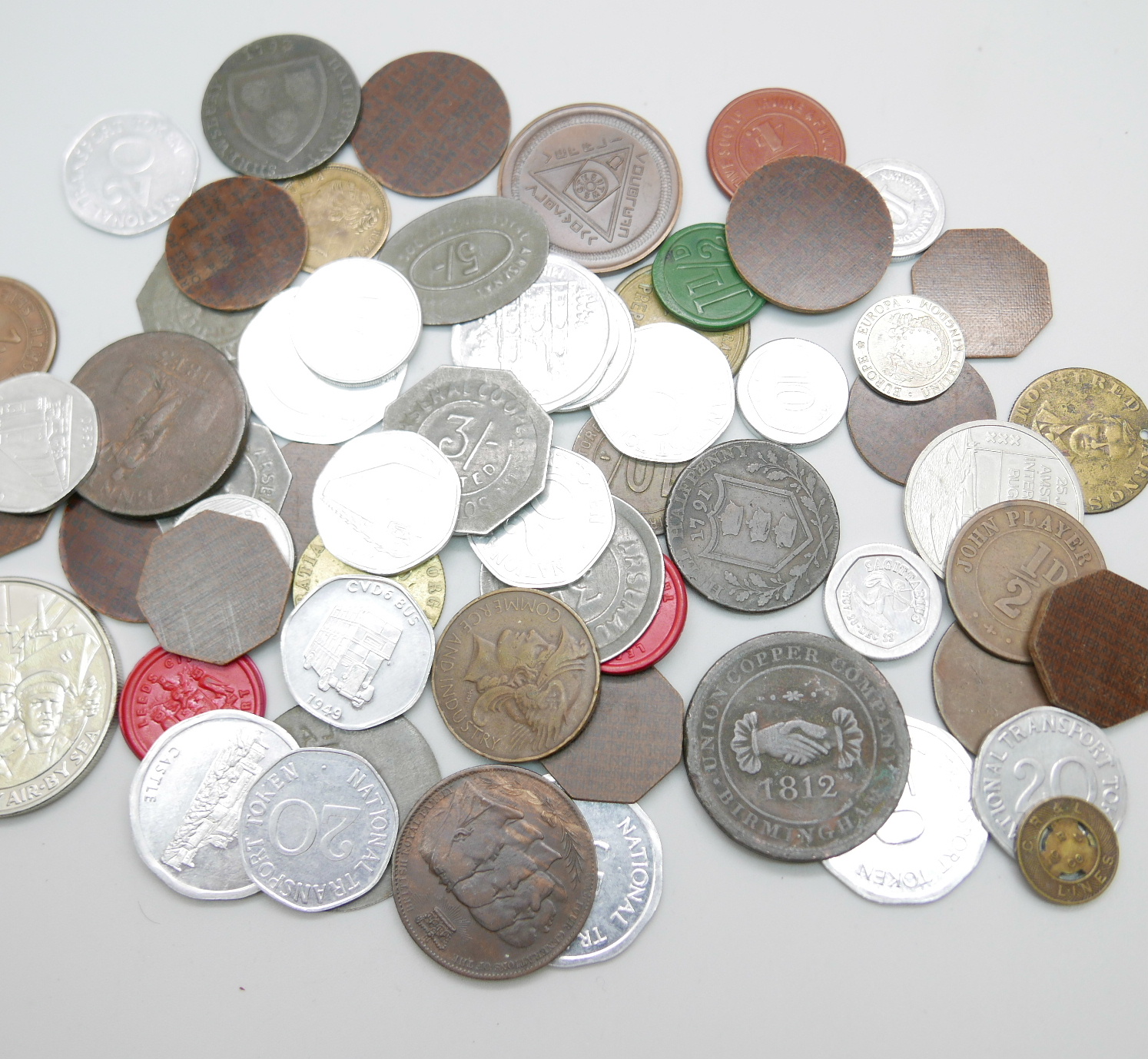 A mixed lot of tokens, transport tokens, etc. - Image 2 of 2