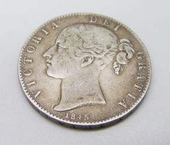 A rare 1845 Victorian crown