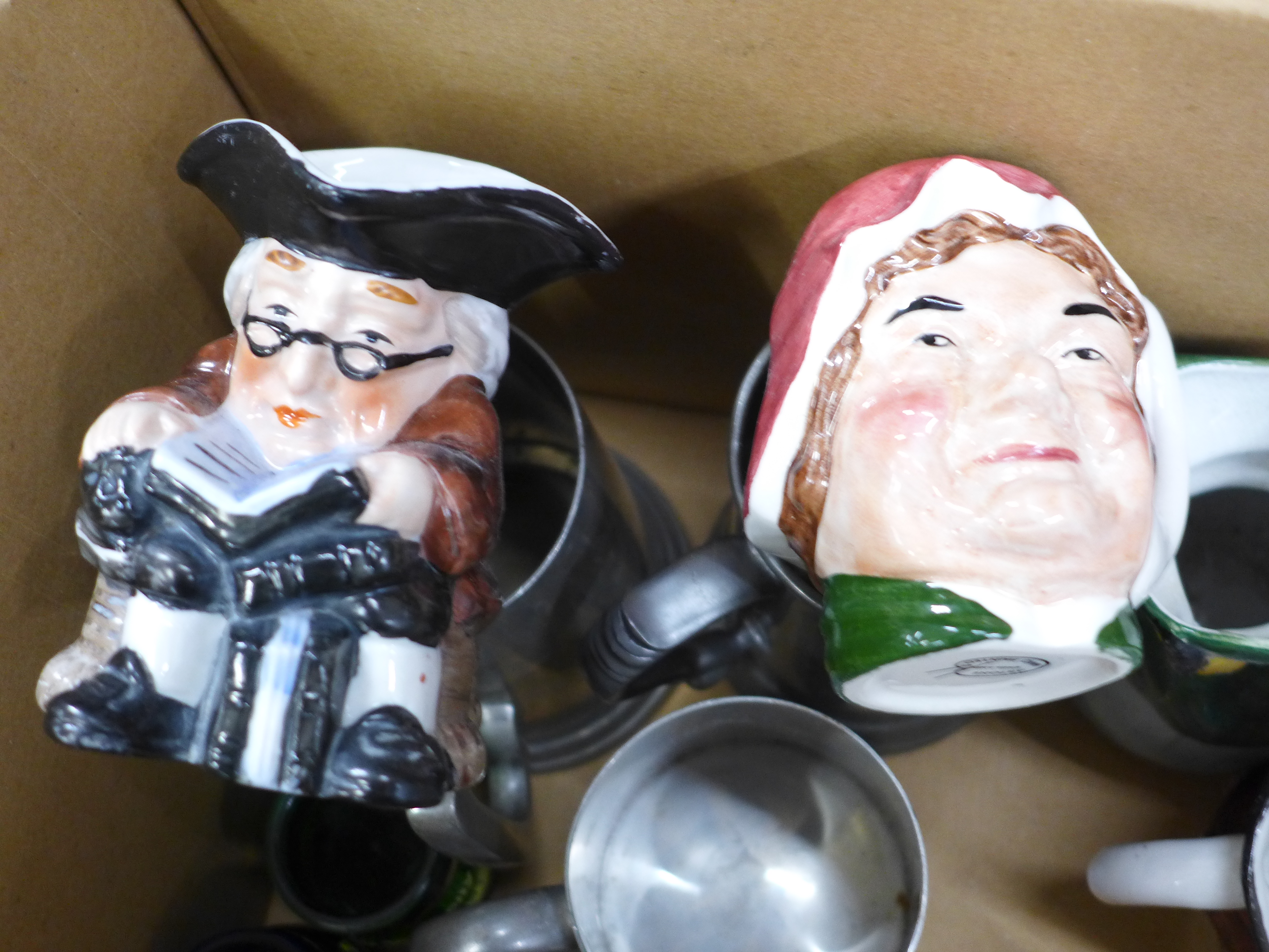 A collection of Toby jugs, one Royal Doulton Toby jug, Edinburgh crystal tankard, boxed, three - Image 2 of 3