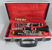 A Boosey & Hawkes 78 clarinet, cased