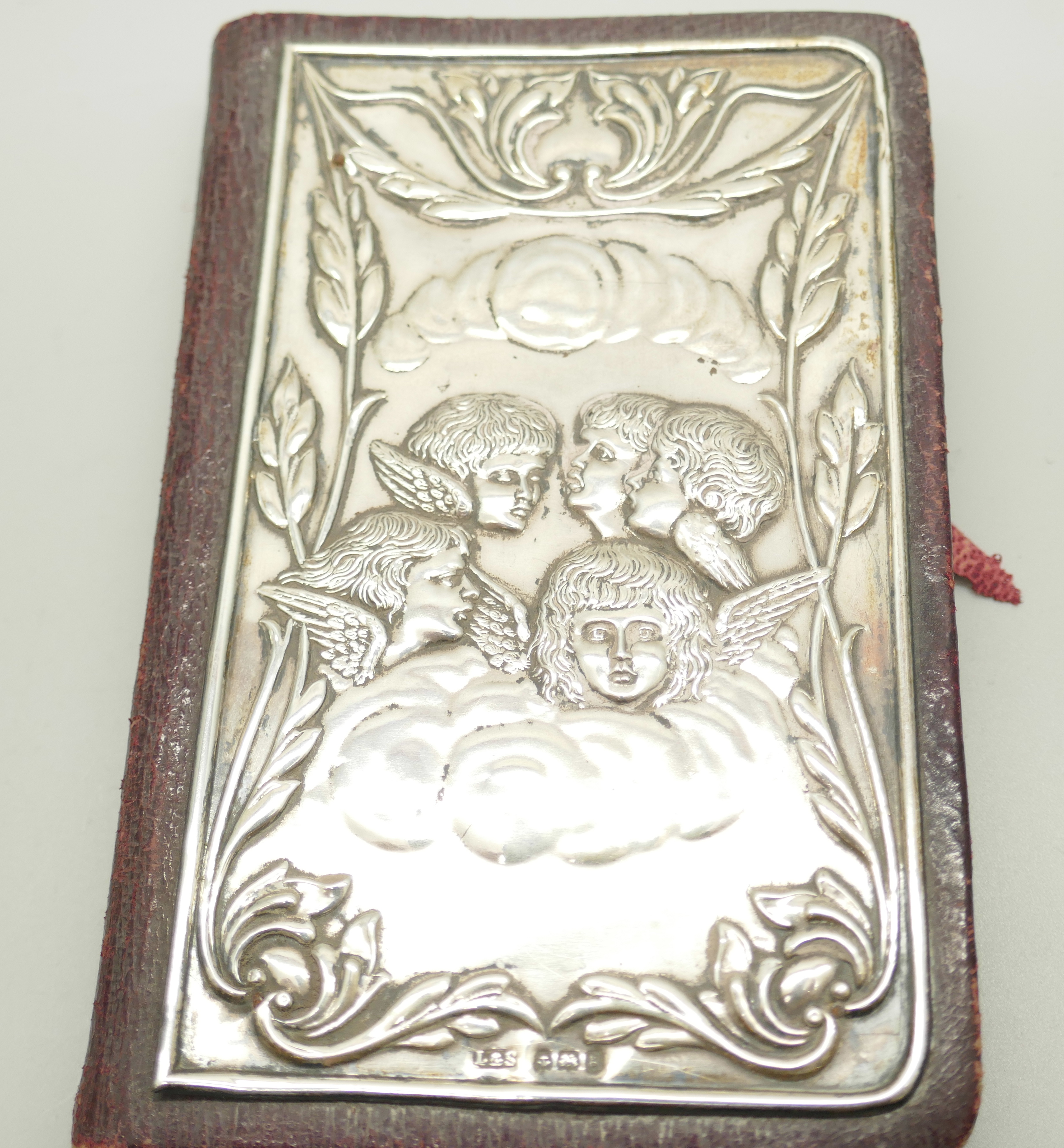 A silver fronted Longfellow Birthday Book, with Reynolds Angels detail - Image 2 of 5