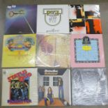 Nine LP records, The Enid, Wishbone Ash and Status Quo