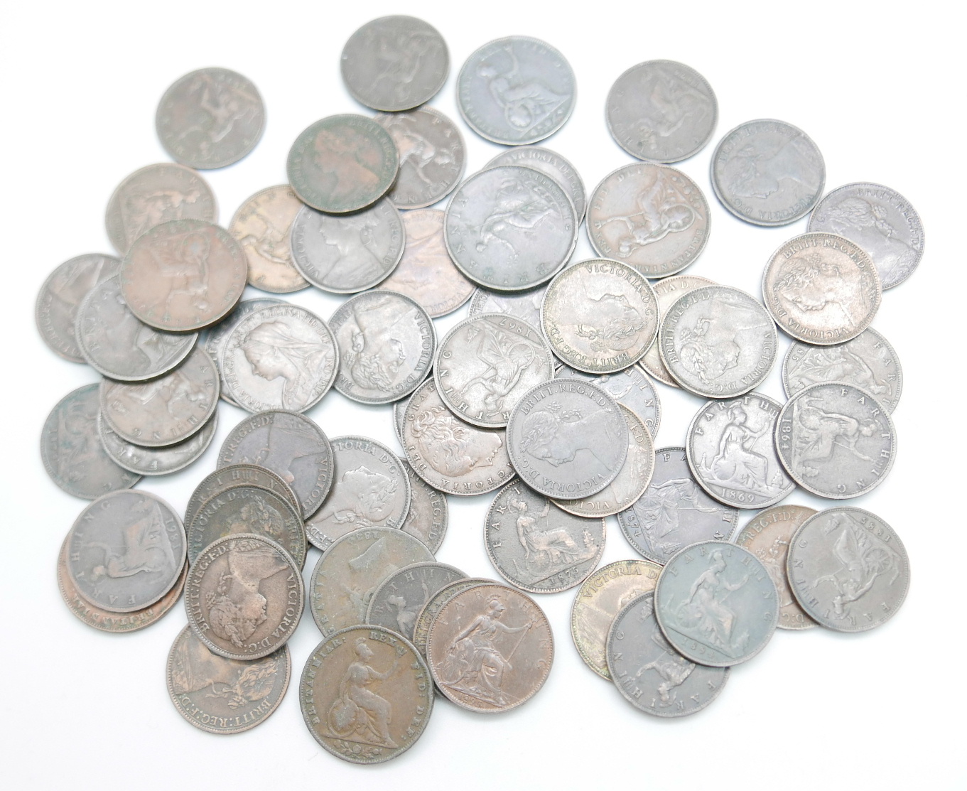 60 Queen Victoria and earlier farthings