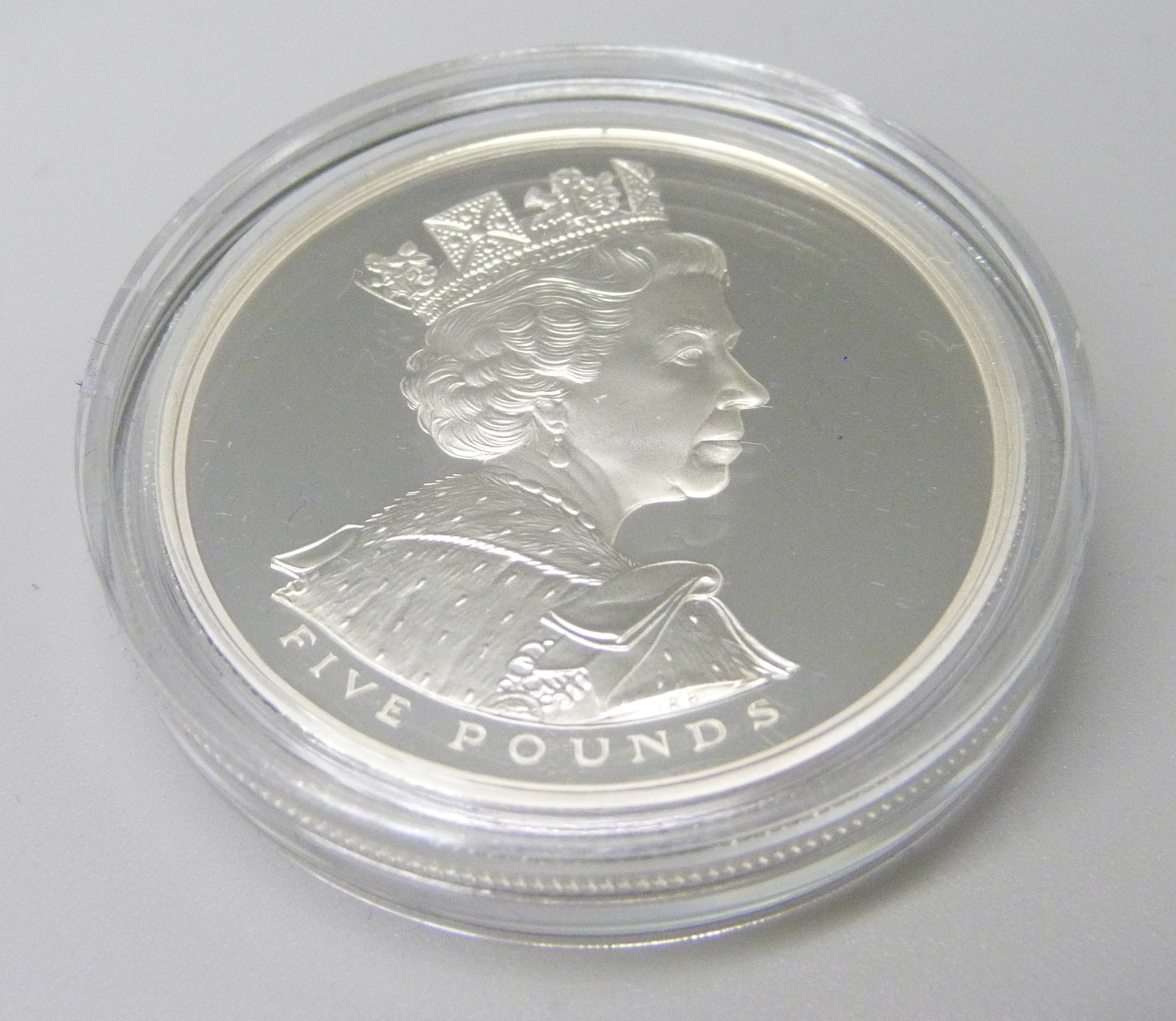 The Royal Mint 2002 Golden Jubilee Crown, 28.28g 925 sterling silver - Image 3 of 5